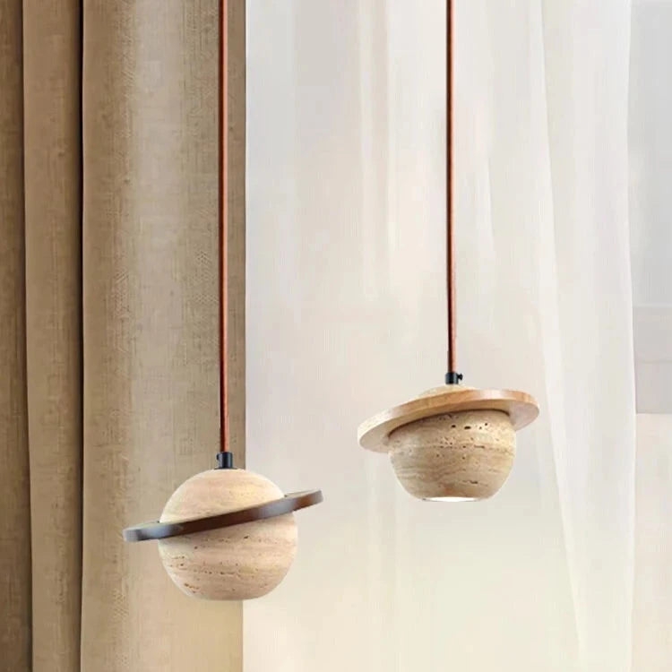 Travertine Planet Pendant Light D927