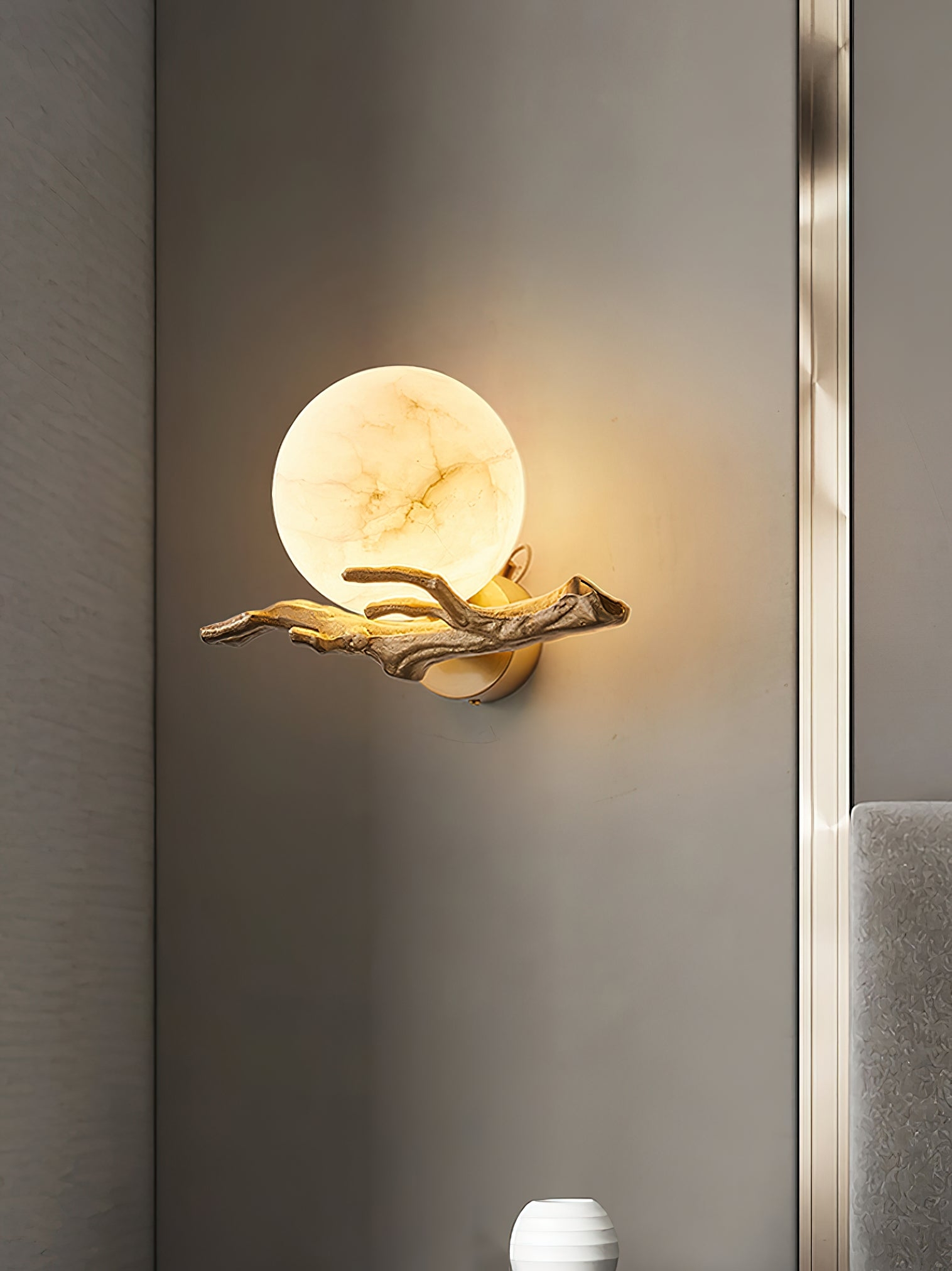 Retro Twigs Alabaster Wall Lamp D435
