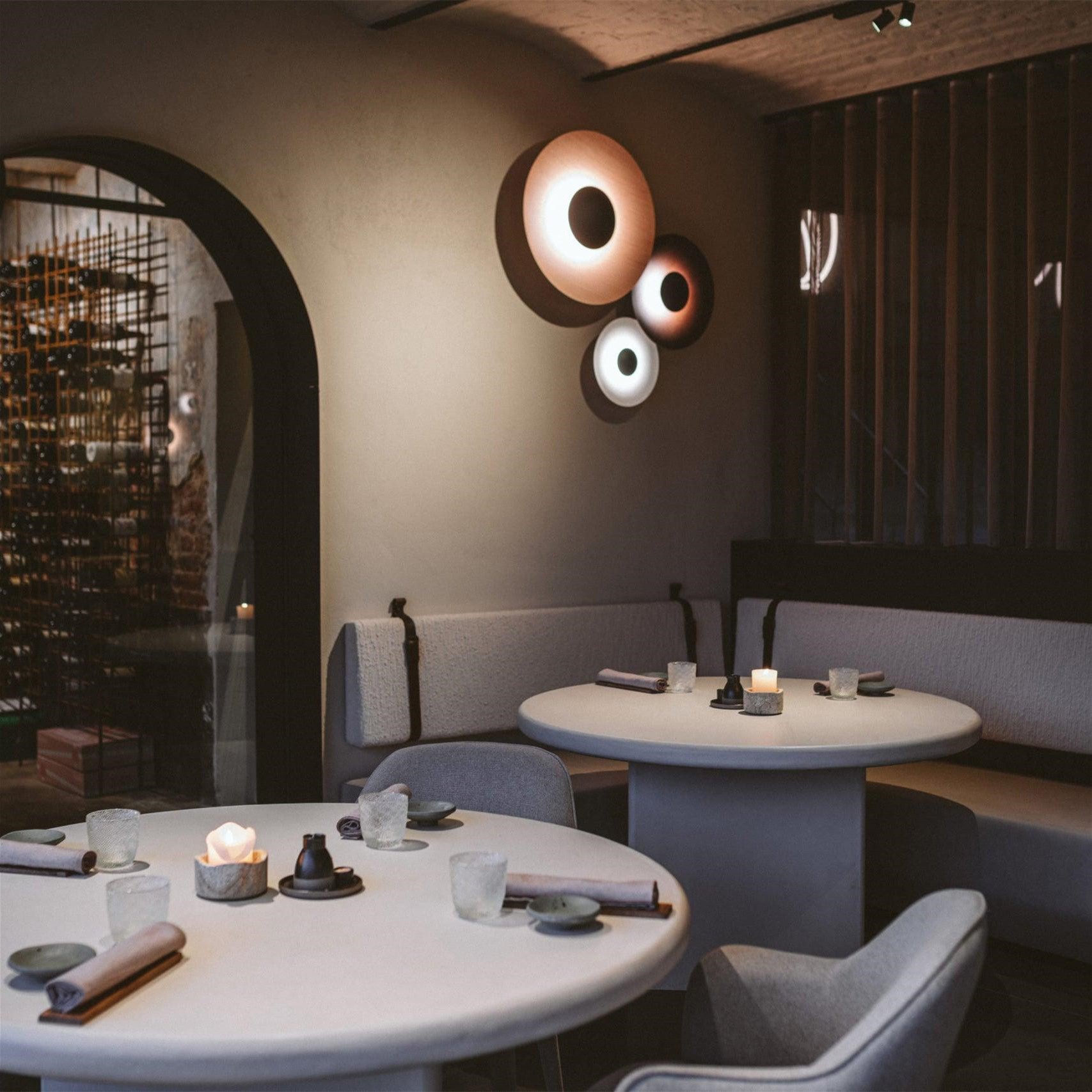 Simplicity Round Ginger Glow Wall Light S188