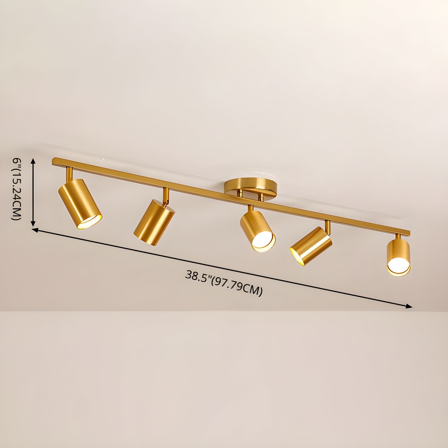Row Of Multi-Head Metal Ceiling Lights M70
