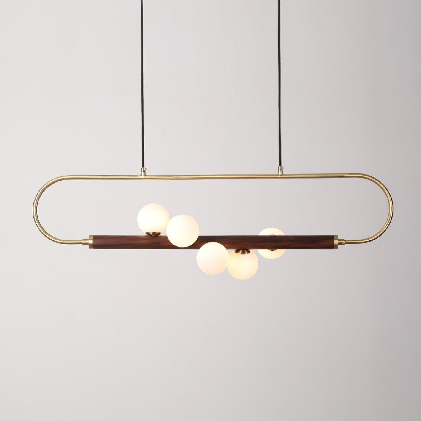 Modern Walnut Simple Chandelier M132