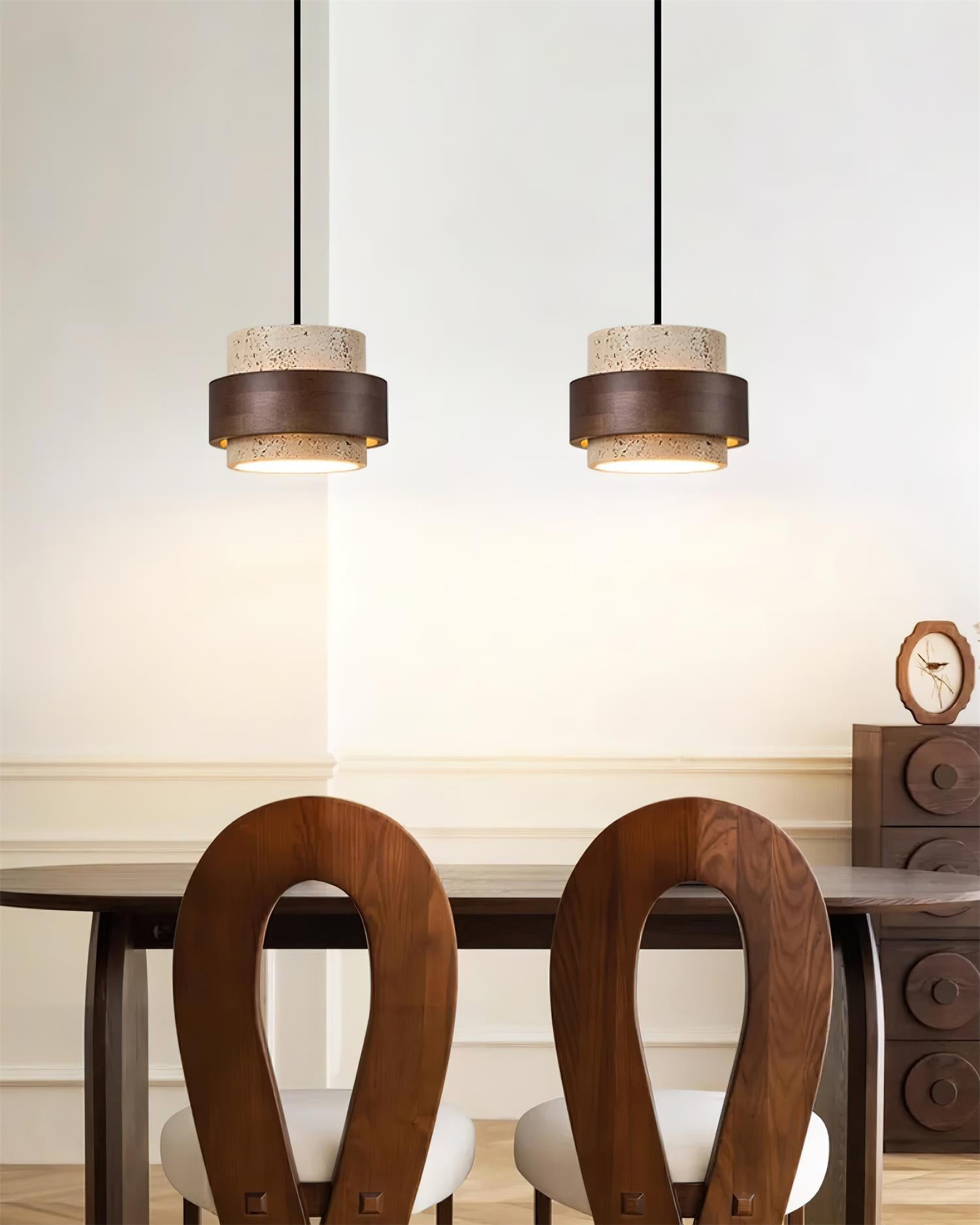 Cylinder Travertine Pendant Lamp M271