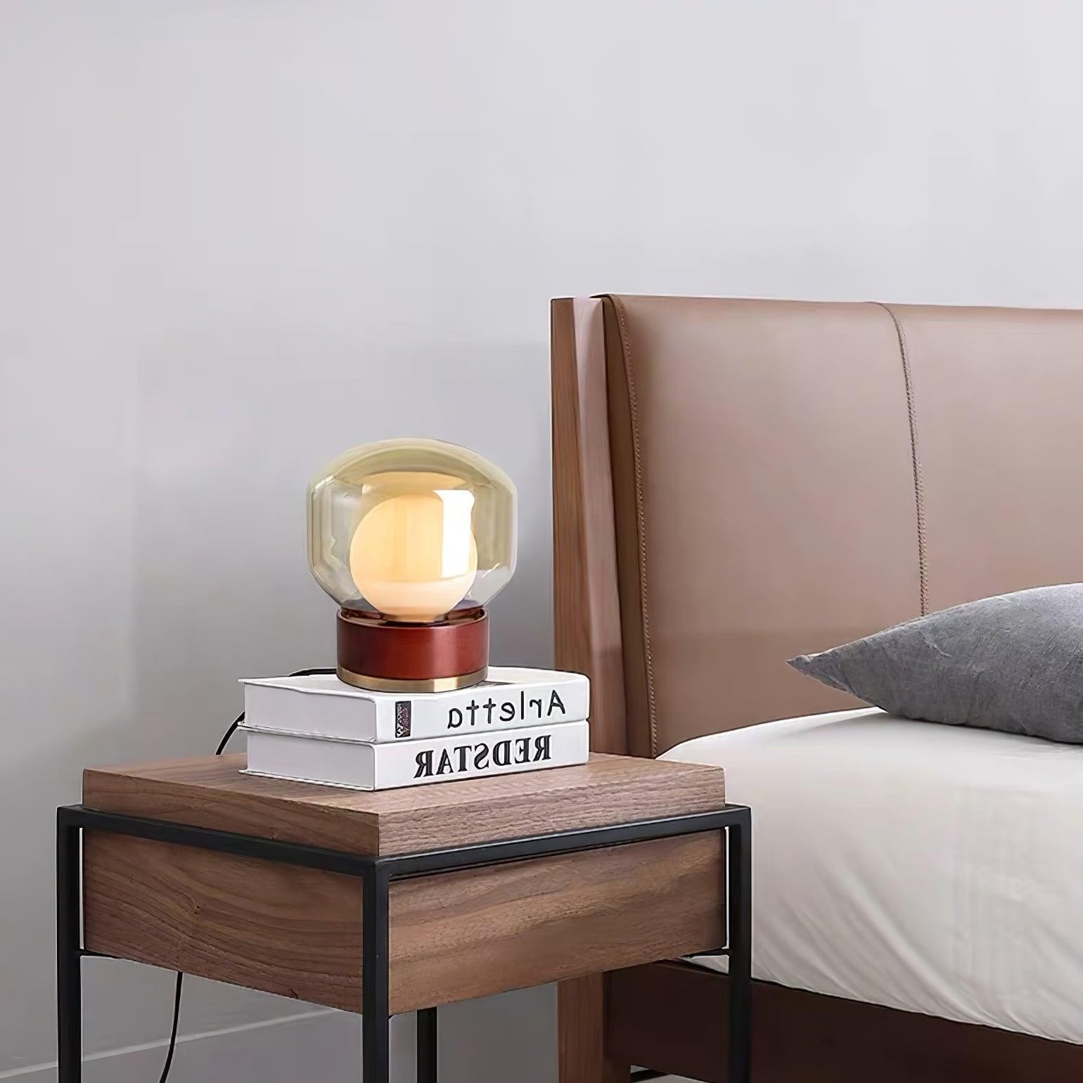 Simple Creative Wood Orb Table Lamp M527