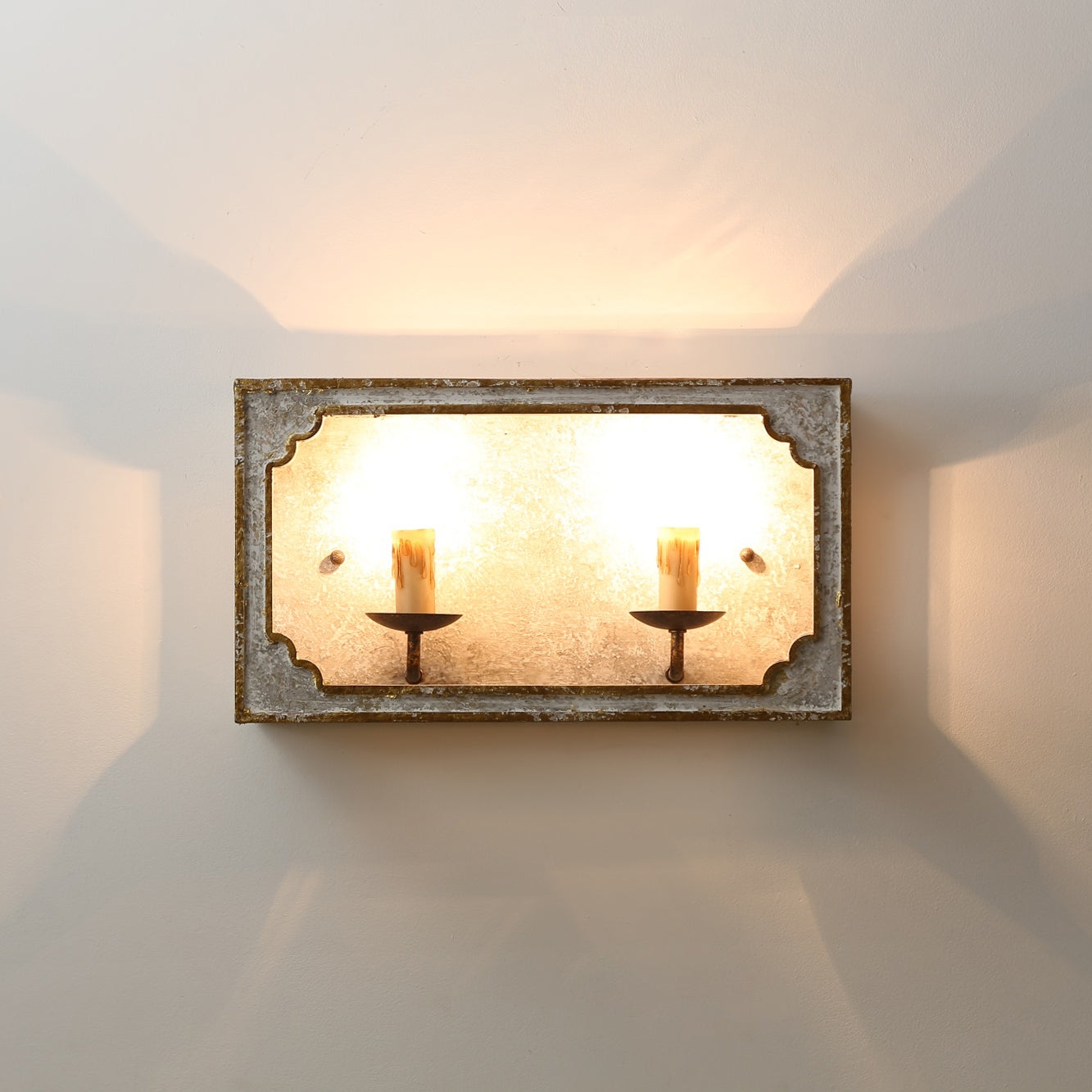 Boho Rustic Cube Sconce D630