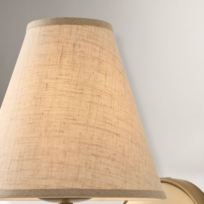 Fibura Sleek Linen Shade Metal Wall Lamp T248