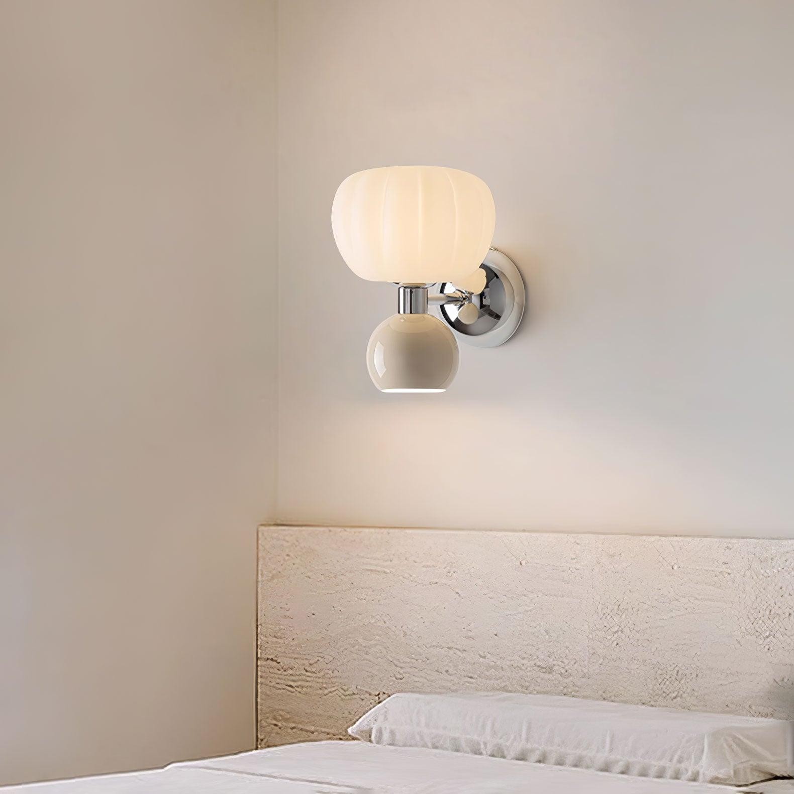 Cream Style Bedroom Bedside Pumpkin Wall Sconce M540