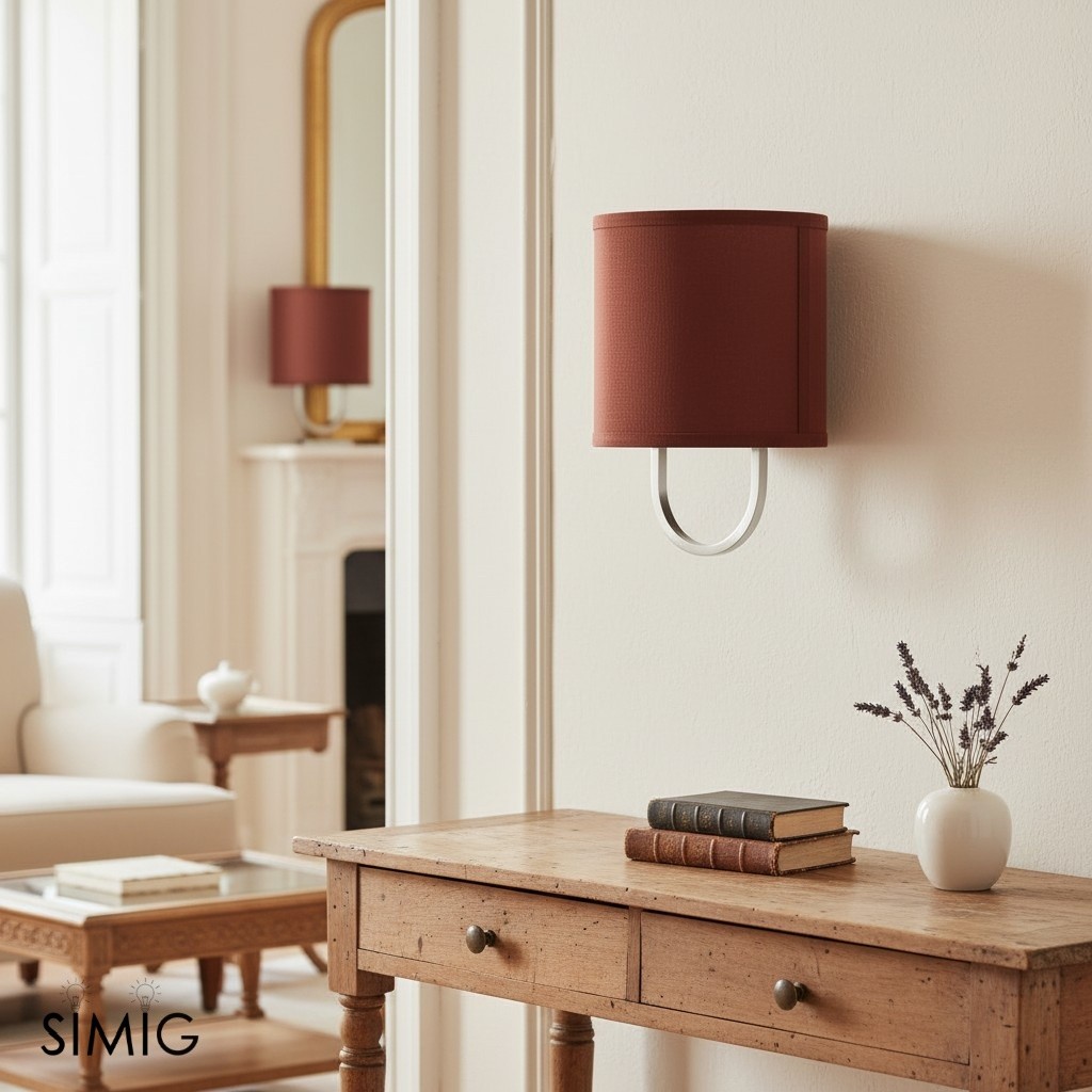 Nolvara Elegant Wall Light Featuring Soft Shade and Metal Arm T082