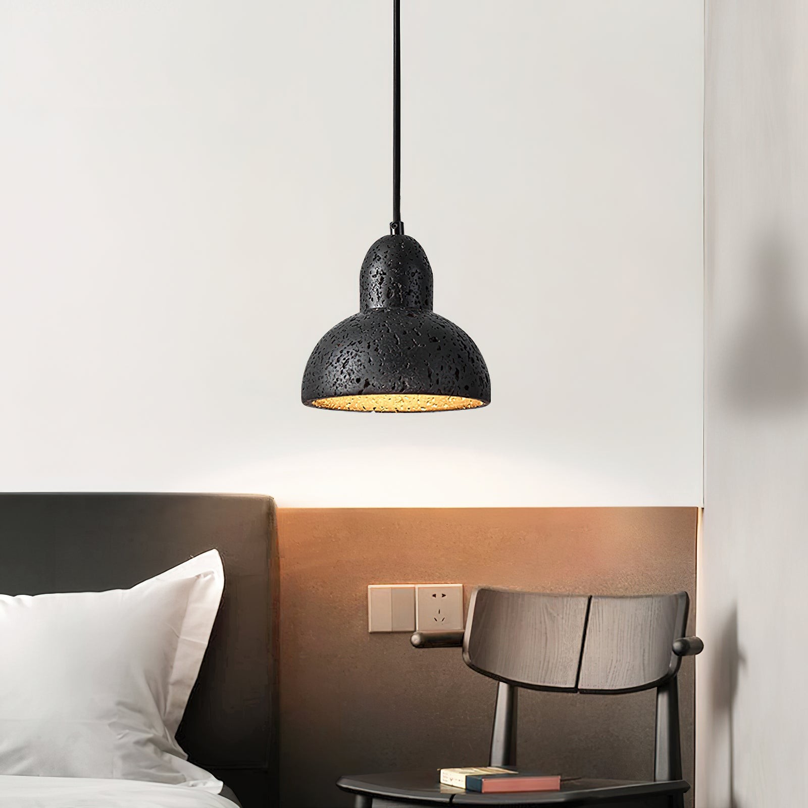 Wabi-Sabi Style Creative Travertine Pendant Light M18