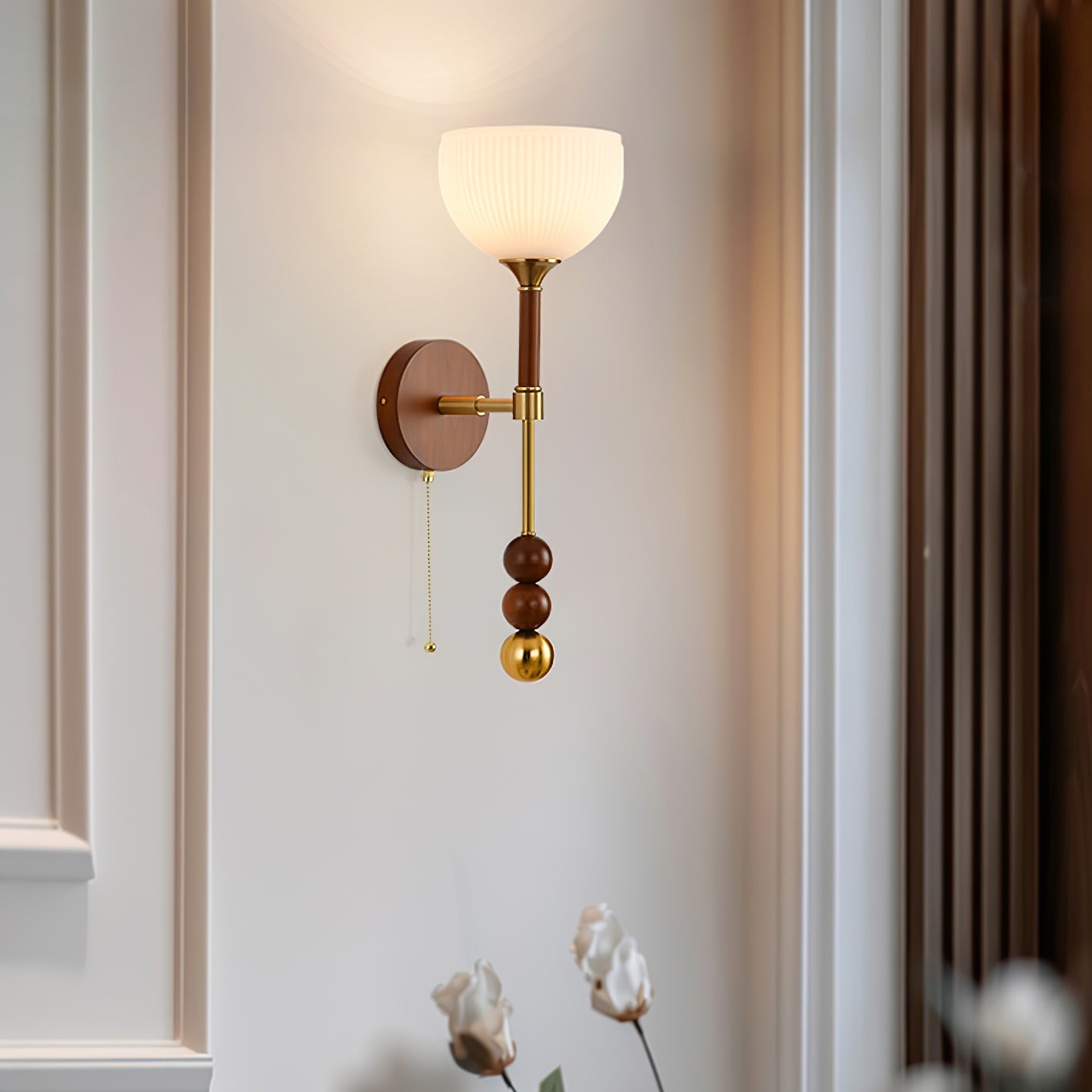 Retro Solid Wood Series Wall Lamp M523