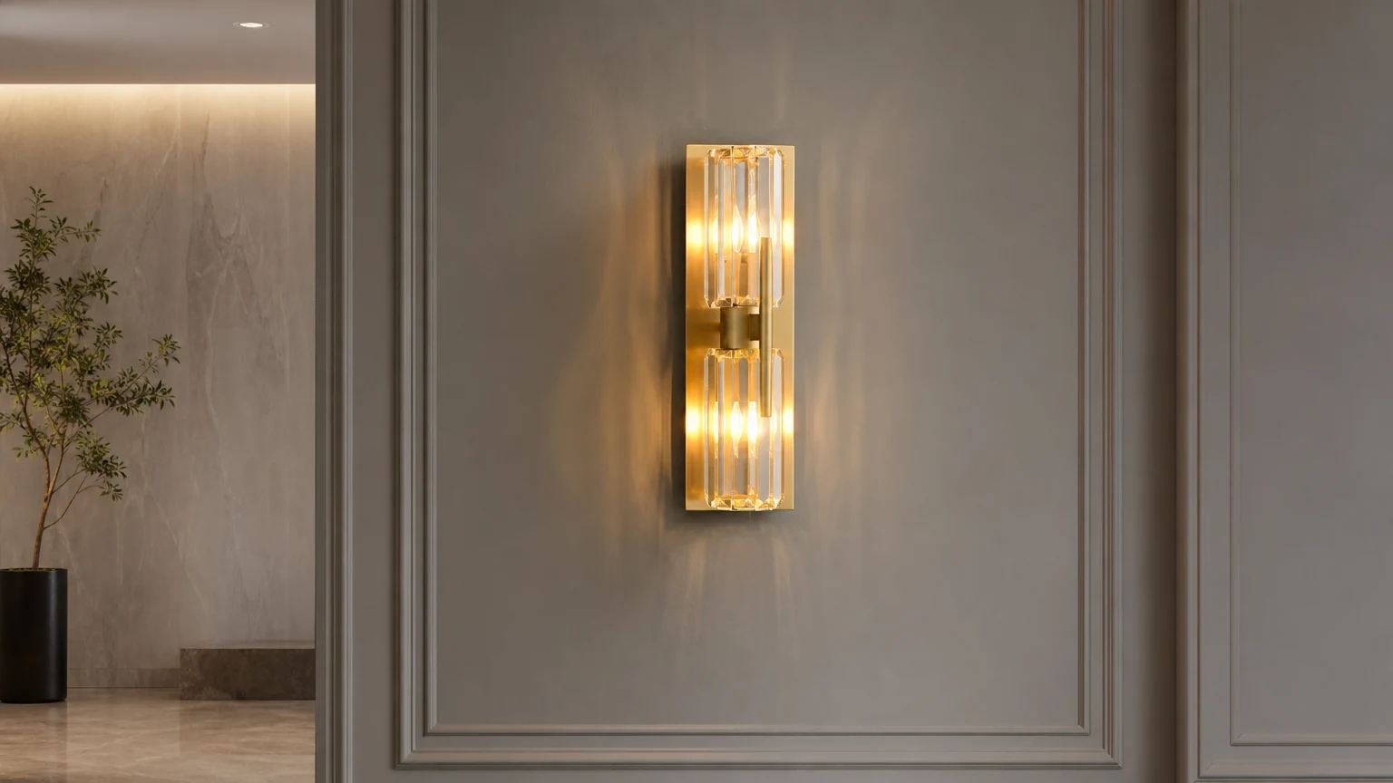 Lampa ścienna Bambini D782 zainstalowana w ciepłym wnętrzu
