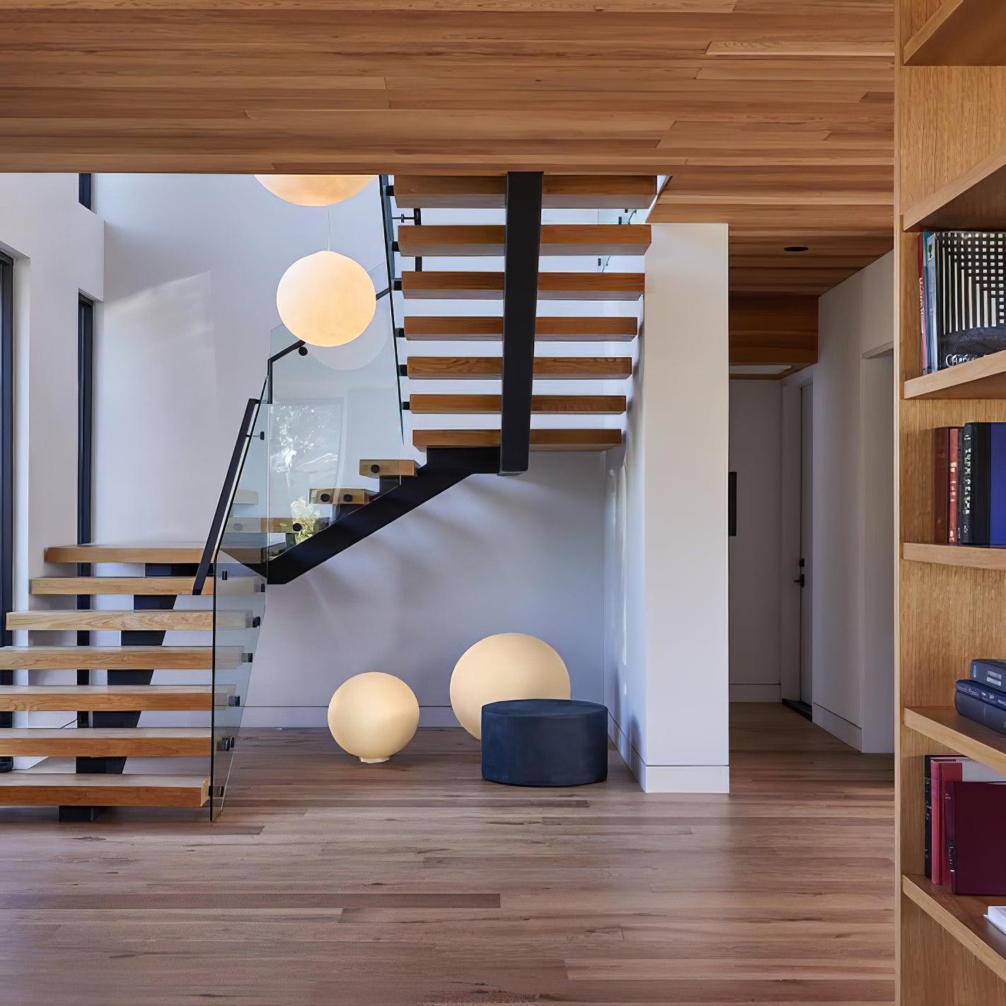 Modern Moon Globe Pendant Light – Minimalist Decorative Lamp for Living Room S369