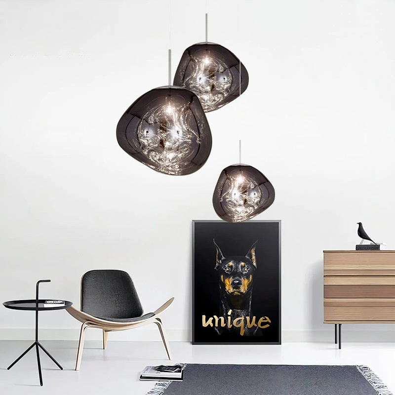 Dynamic Surface Pendant Light For Living Room S09