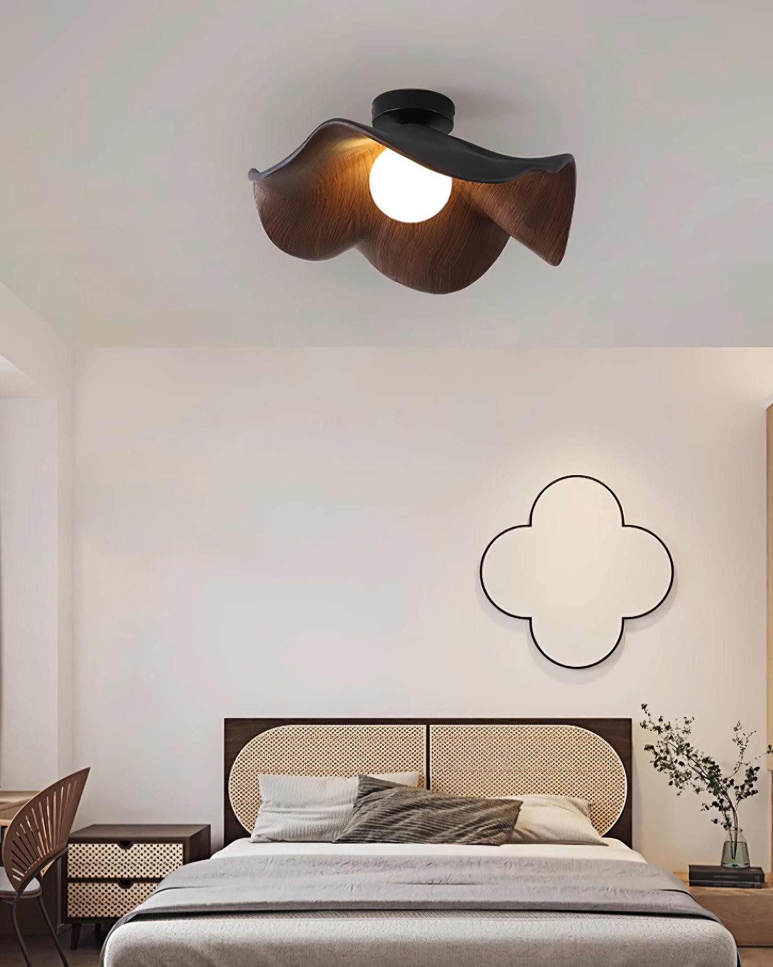 New Modern Simple Walnut Grain Ceiling Light M171