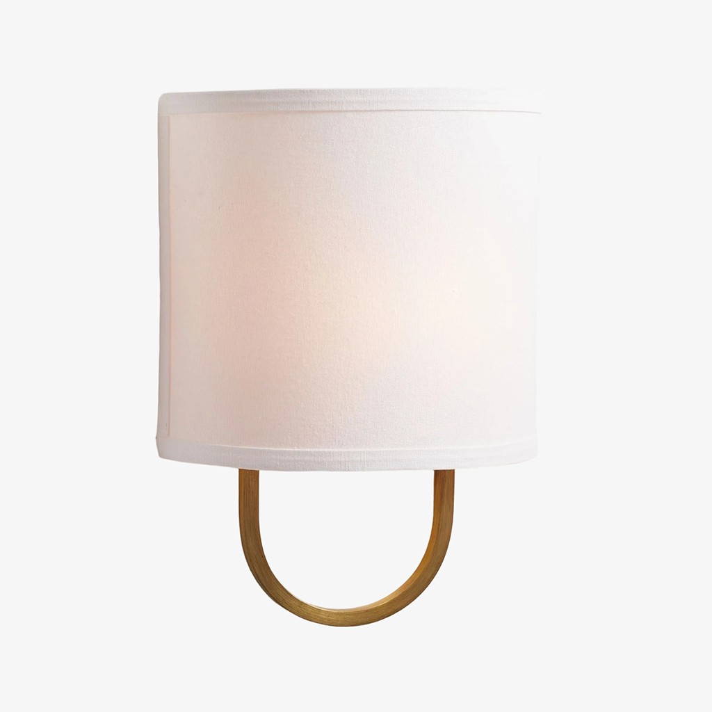 Nolvara Elegant Wall Light Featuring Soft Shade and Metal Arm T082
