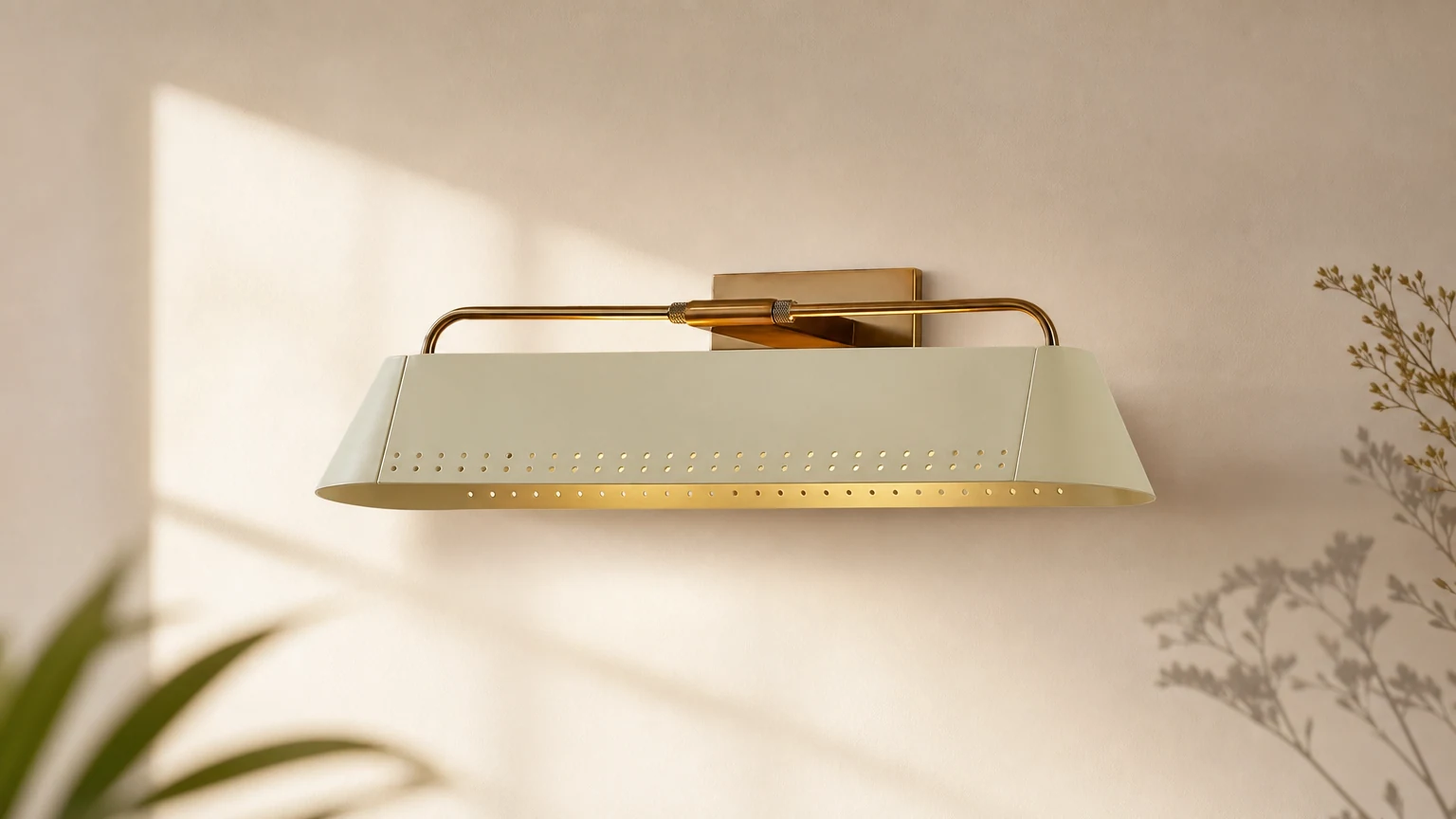 Lampa obrazowa Libris do montażu na ścianie pokazana w przedpokoju
