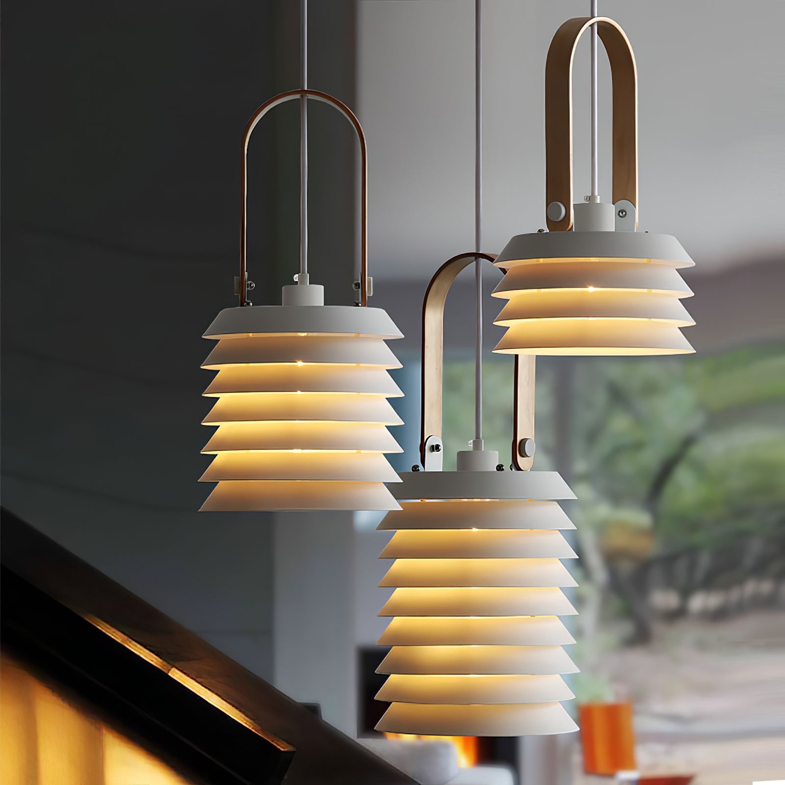Minimalist Lantern Pendant Lamp D420