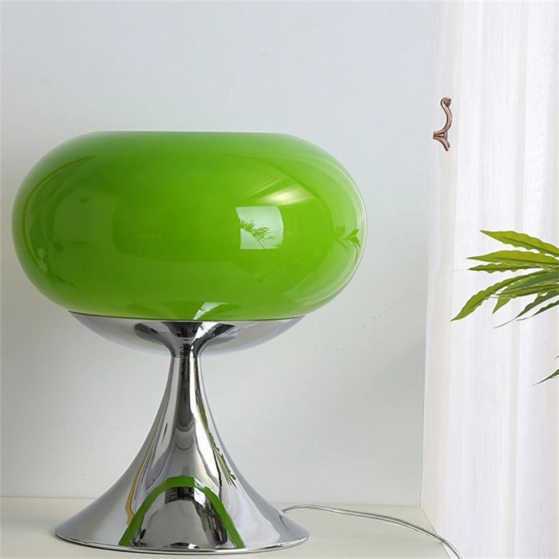 Bauhaus Apple Shaped Glass Led Table Lamp S137