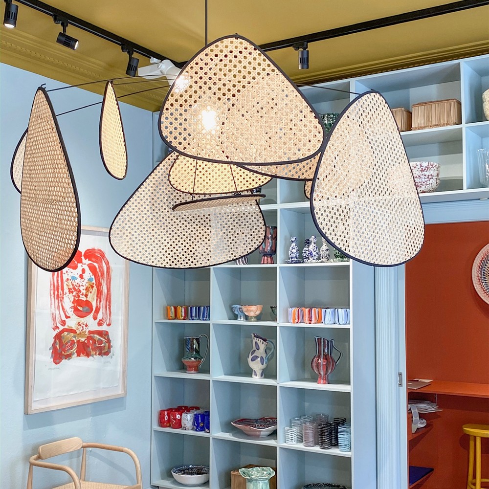 Vintage Rattan Pendant Light