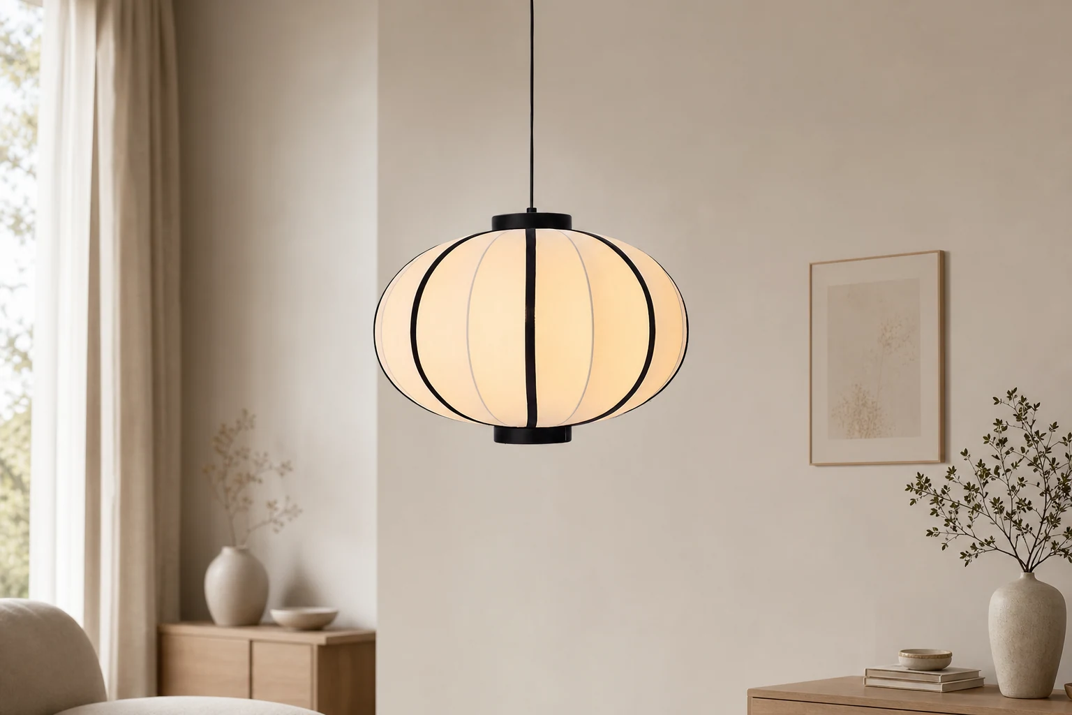 Lampa wisząca M220 pokazana w pomieszczeniu lifestylowym