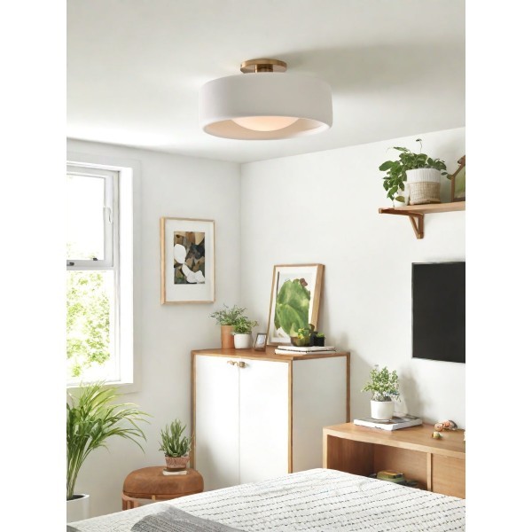 Cerova Elegant Round Porcelain Flush Mount Ceiling Light T165