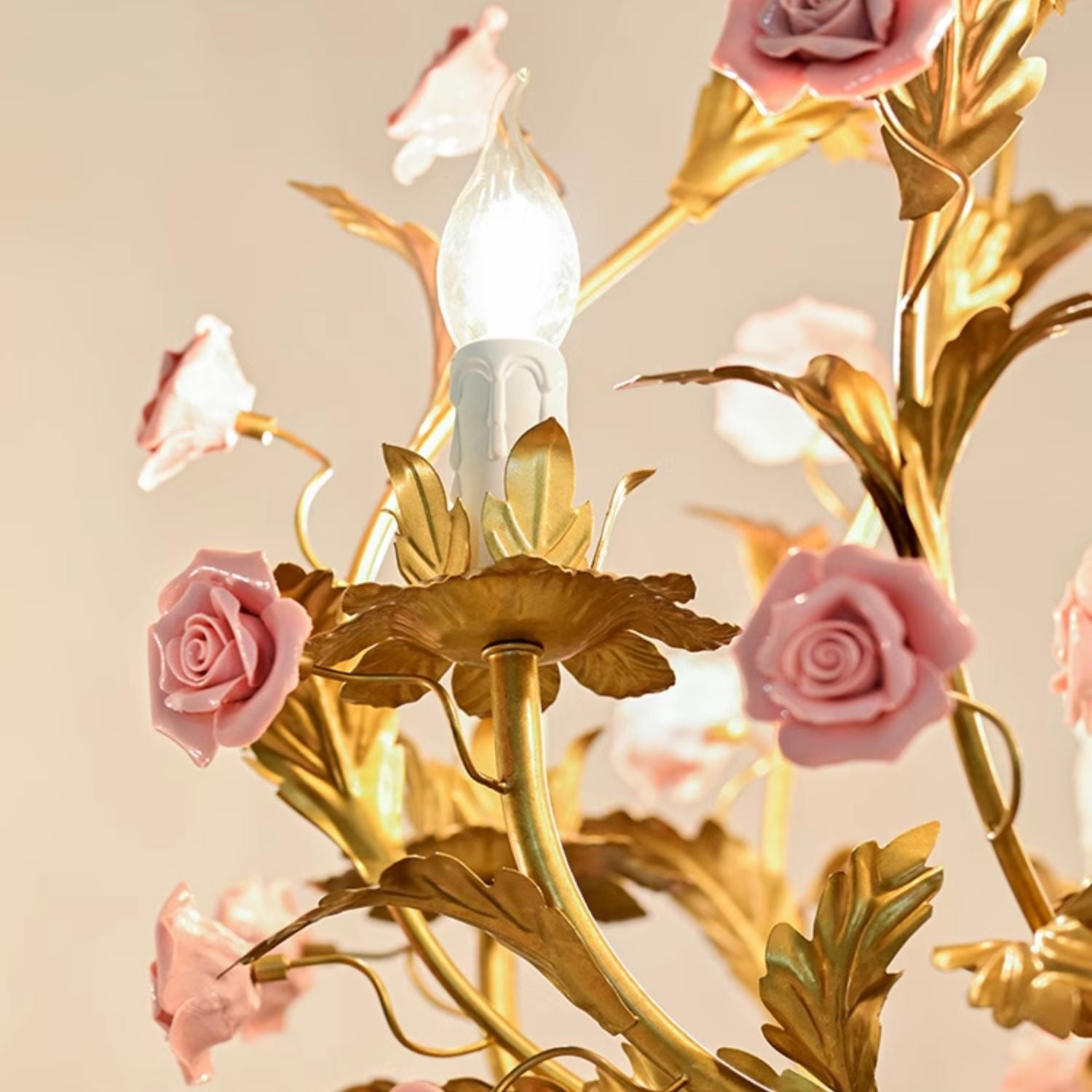 Ceramic Rose Chandelier D673