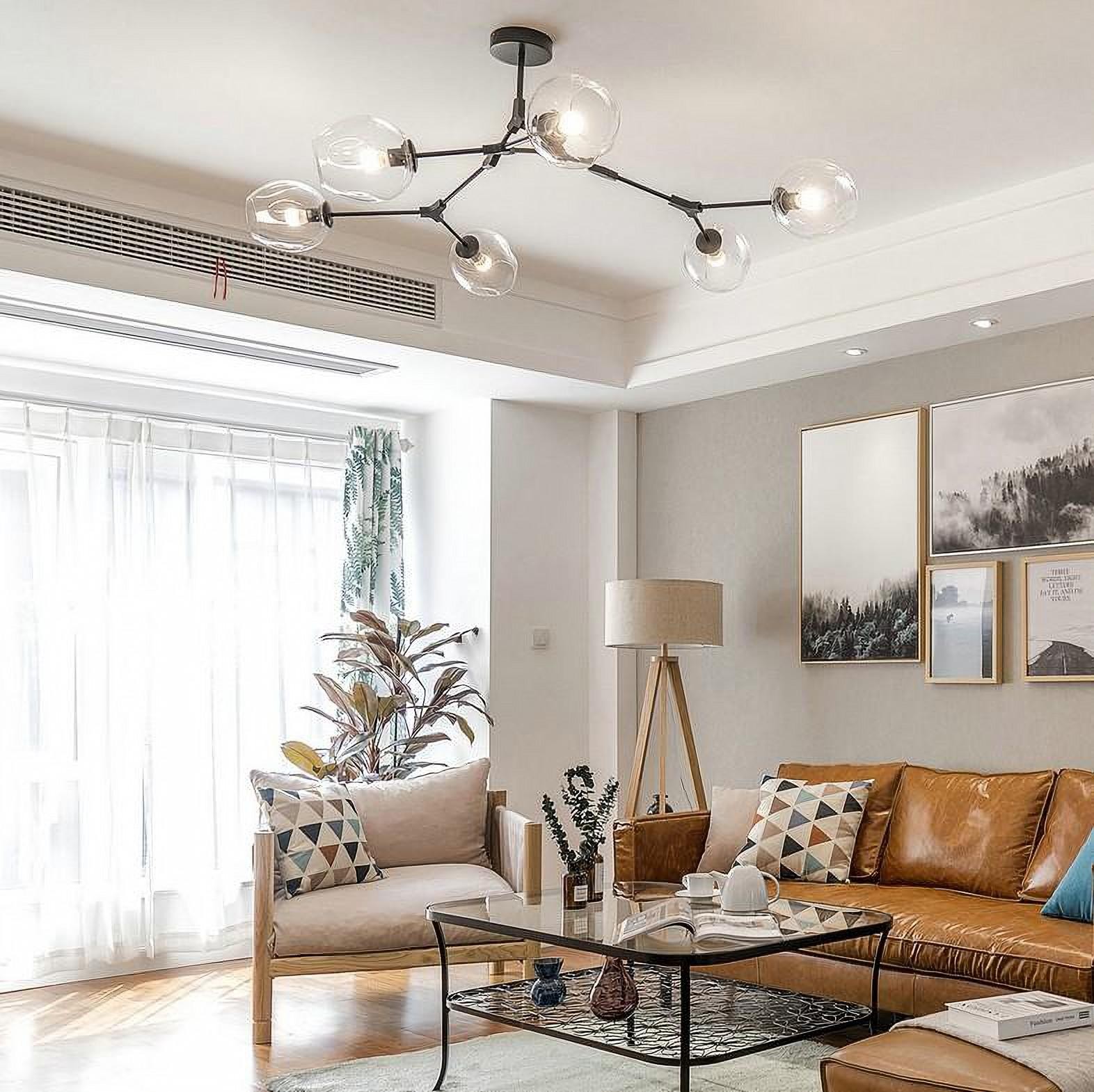 Asymmetrical Articulated Globe Branching Bubble Chandelier