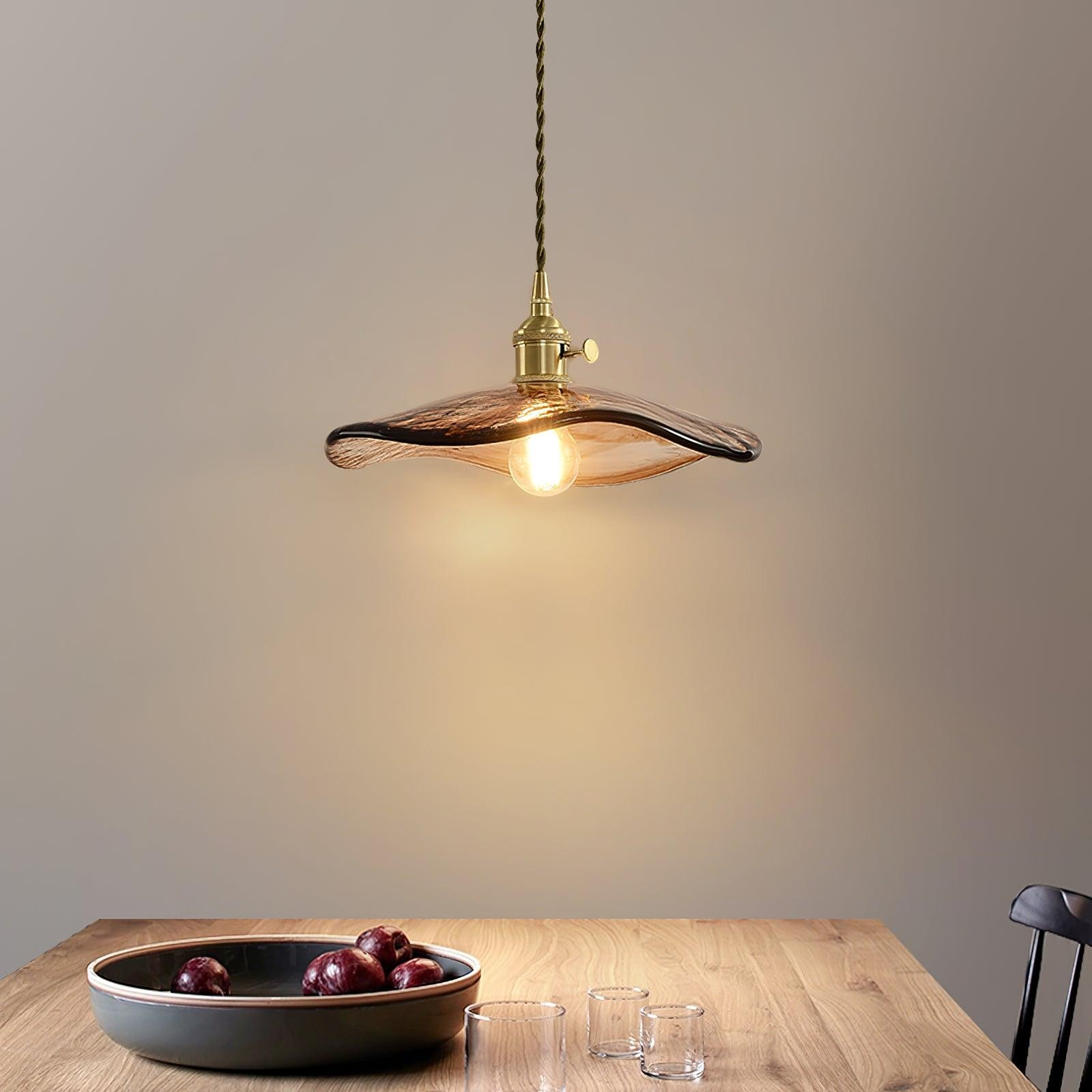 Flower Petal Glass Pendant Light M474