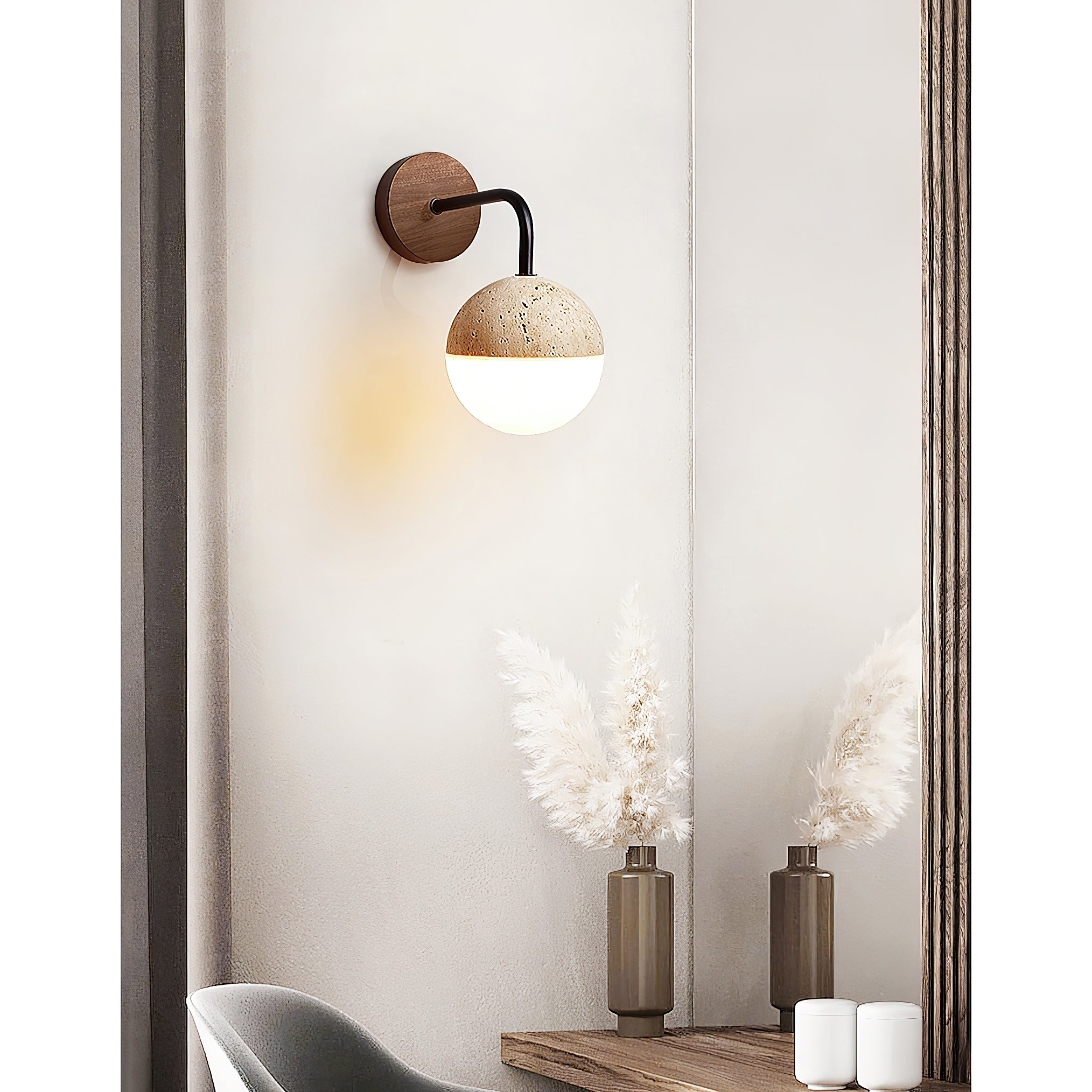 Tia Travertine Wall Lamp D662