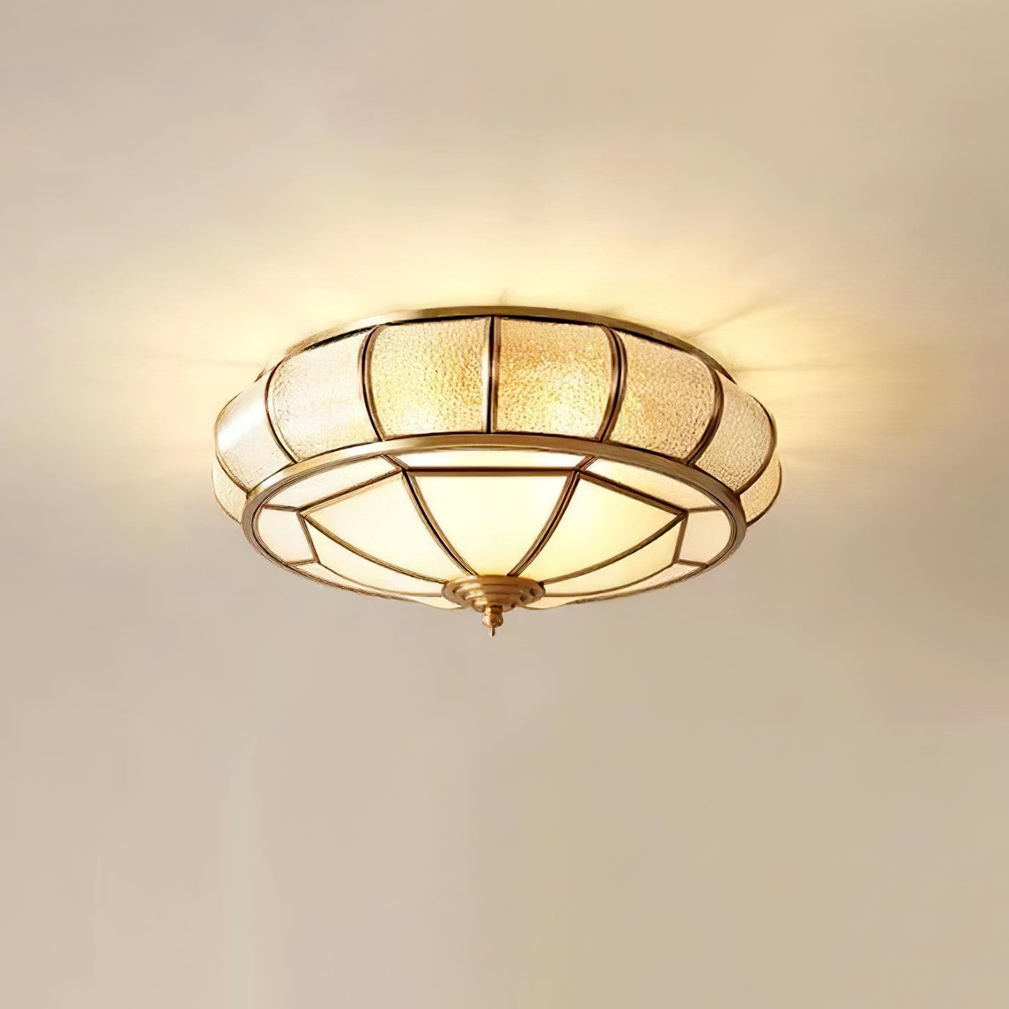 Round Textured Glass Ceiling Light M520