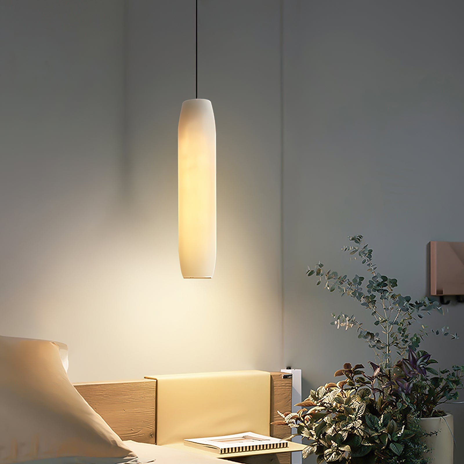 Alabaster Flute Pendant Light D436