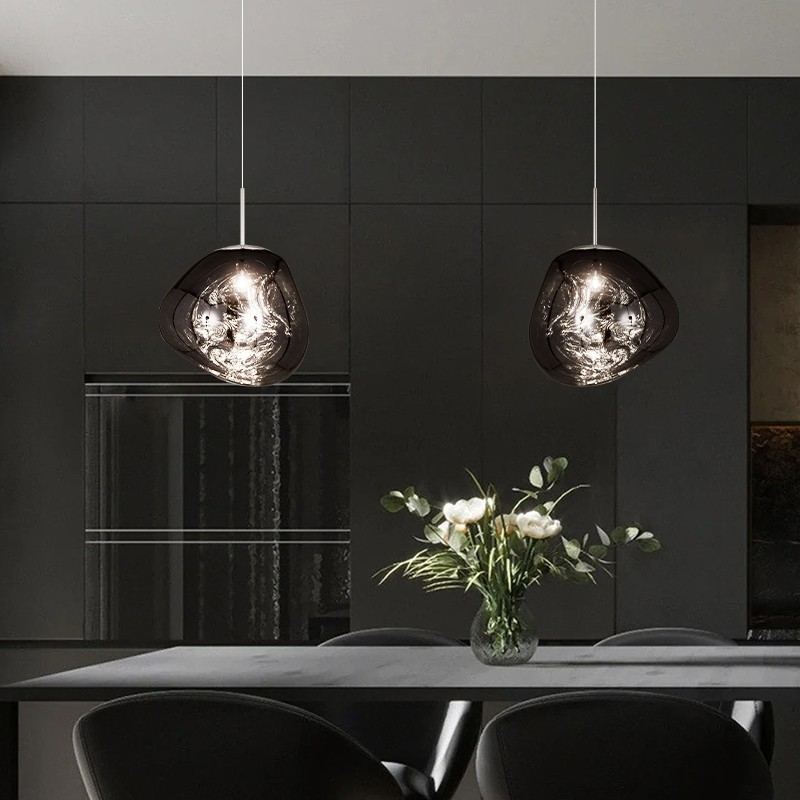 Dynamic Surface Pendant Light For Living Room S09