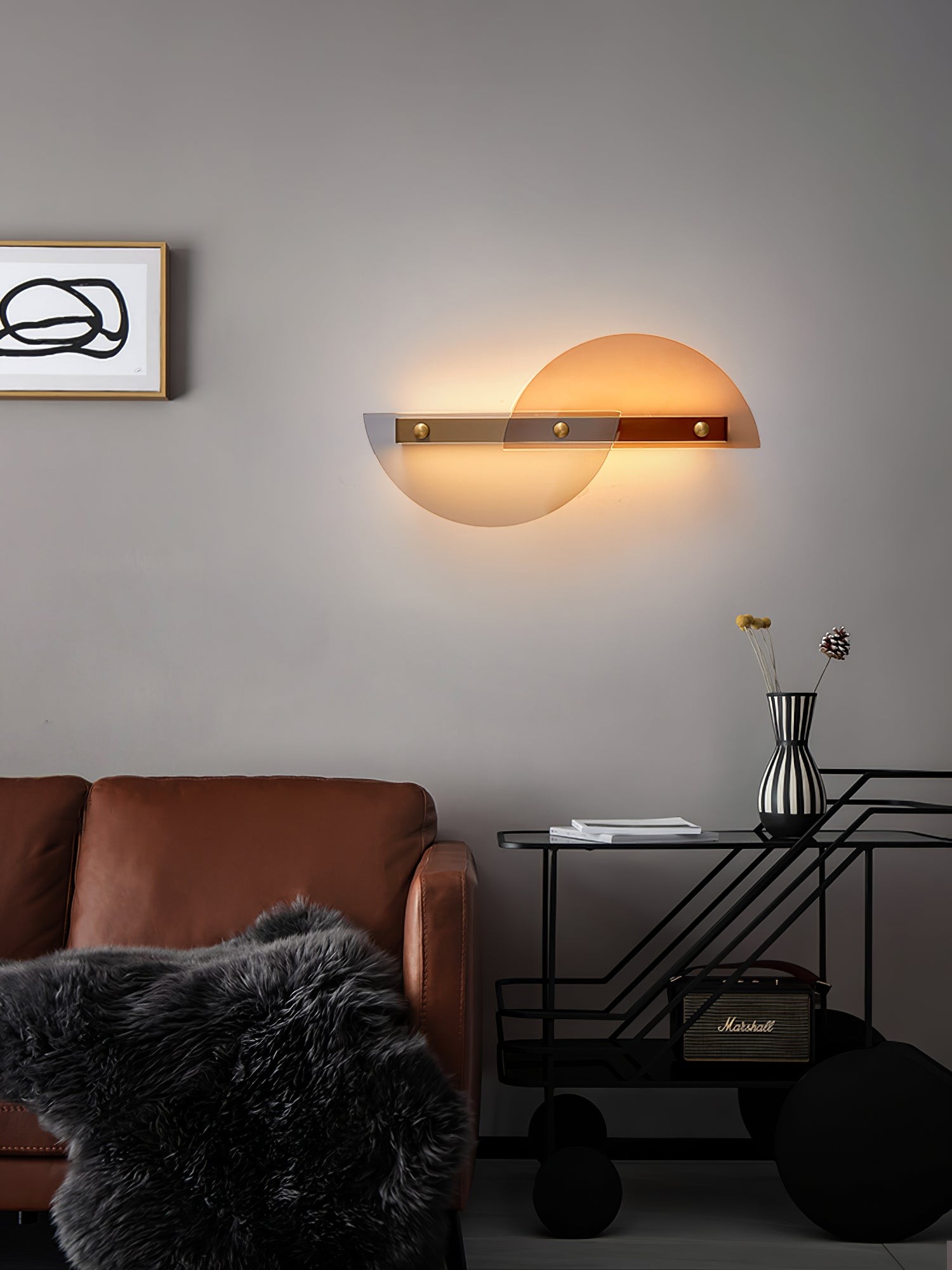 Simple Fan-Shaped Glass Arc Wall Lamp M121
