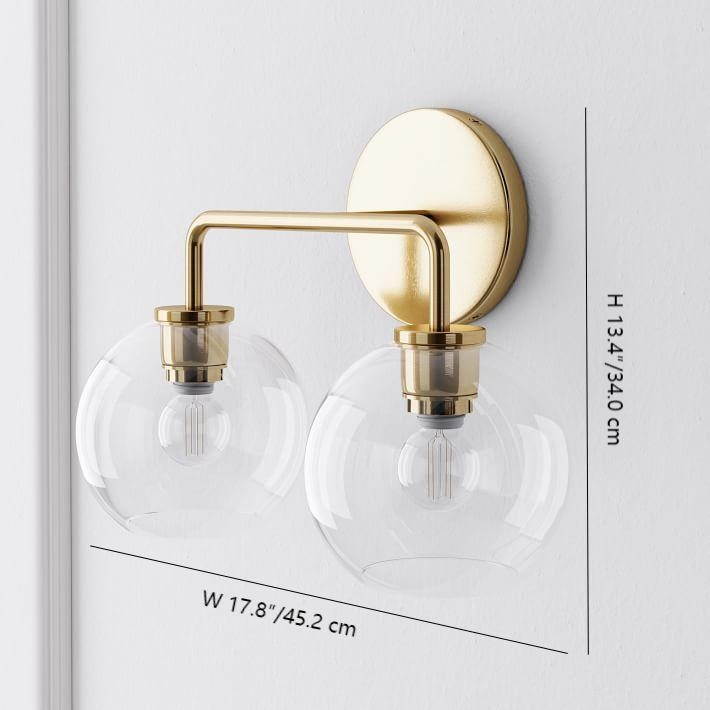 Selvion Artistic Globe Sconce Light - Handcrafted Glass Sculptural Wall Fixture T021