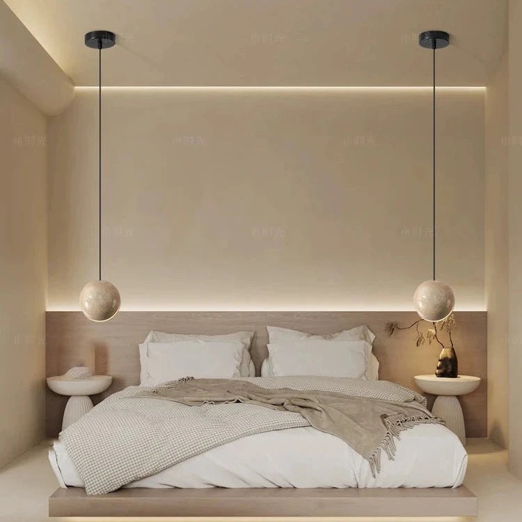 Travertine Lunar Chandelier D918