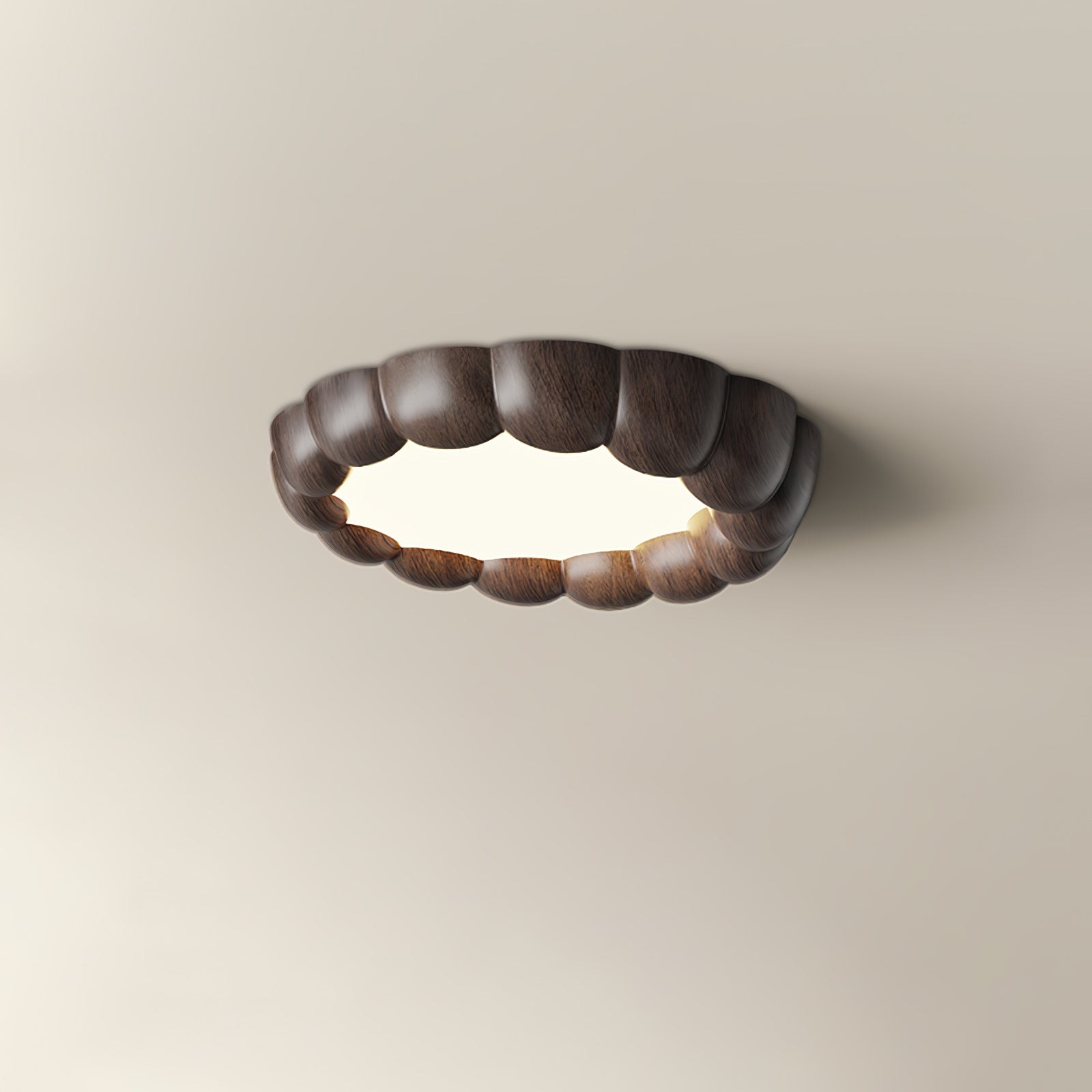 Faux Wood Ripple Ceiling Lamp M559