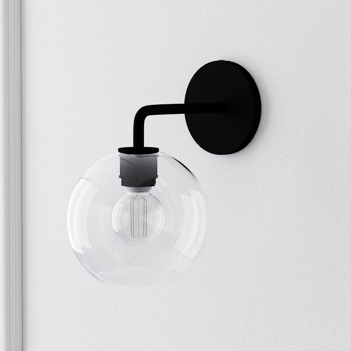 Selvion Artistic Globe Sconce Light - Handcrafted Glass Sculptural Wall Fixture T021
