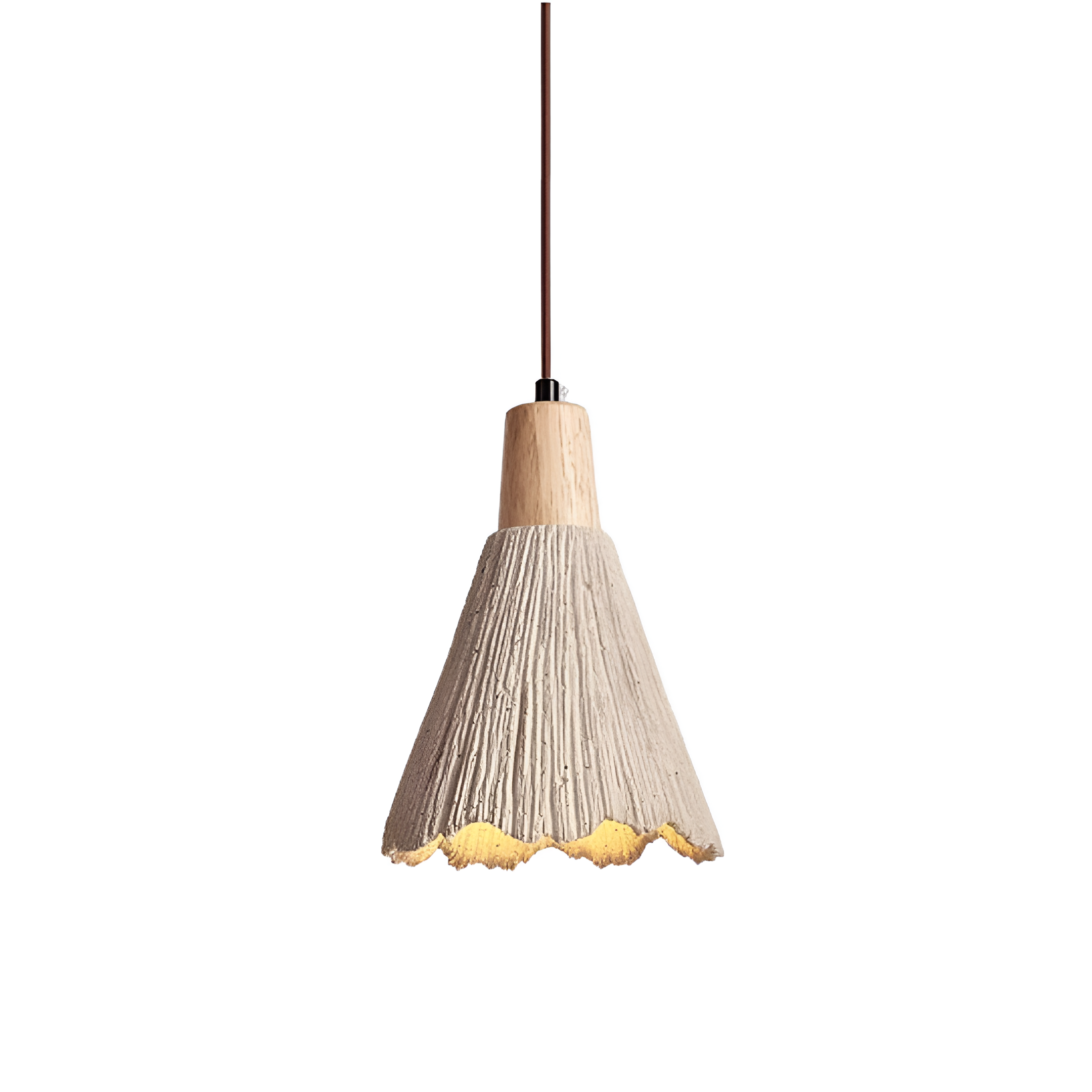 Cream Retro Wabi-Sabi LED Pendant Light D919