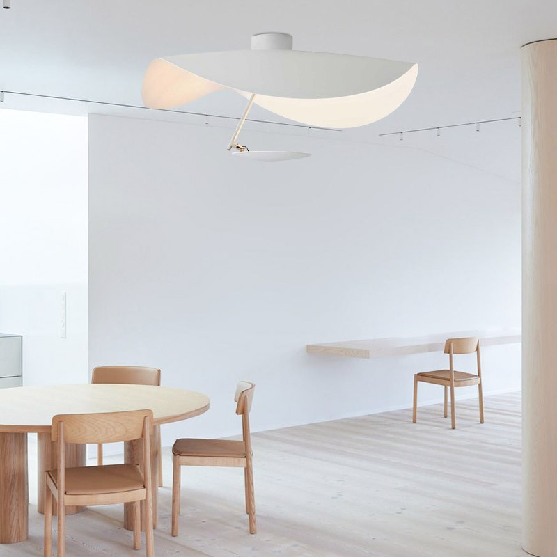 Modern Foil Curved Metal LED Pendant / Ceiling light for Bedroom