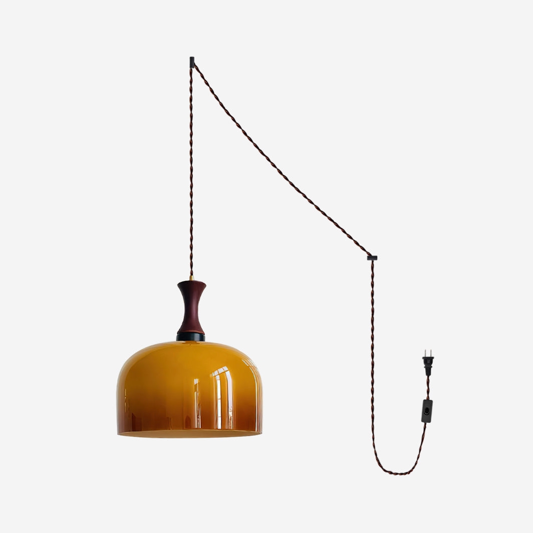Lacey Glass Plug In Pendant Lamp D114
