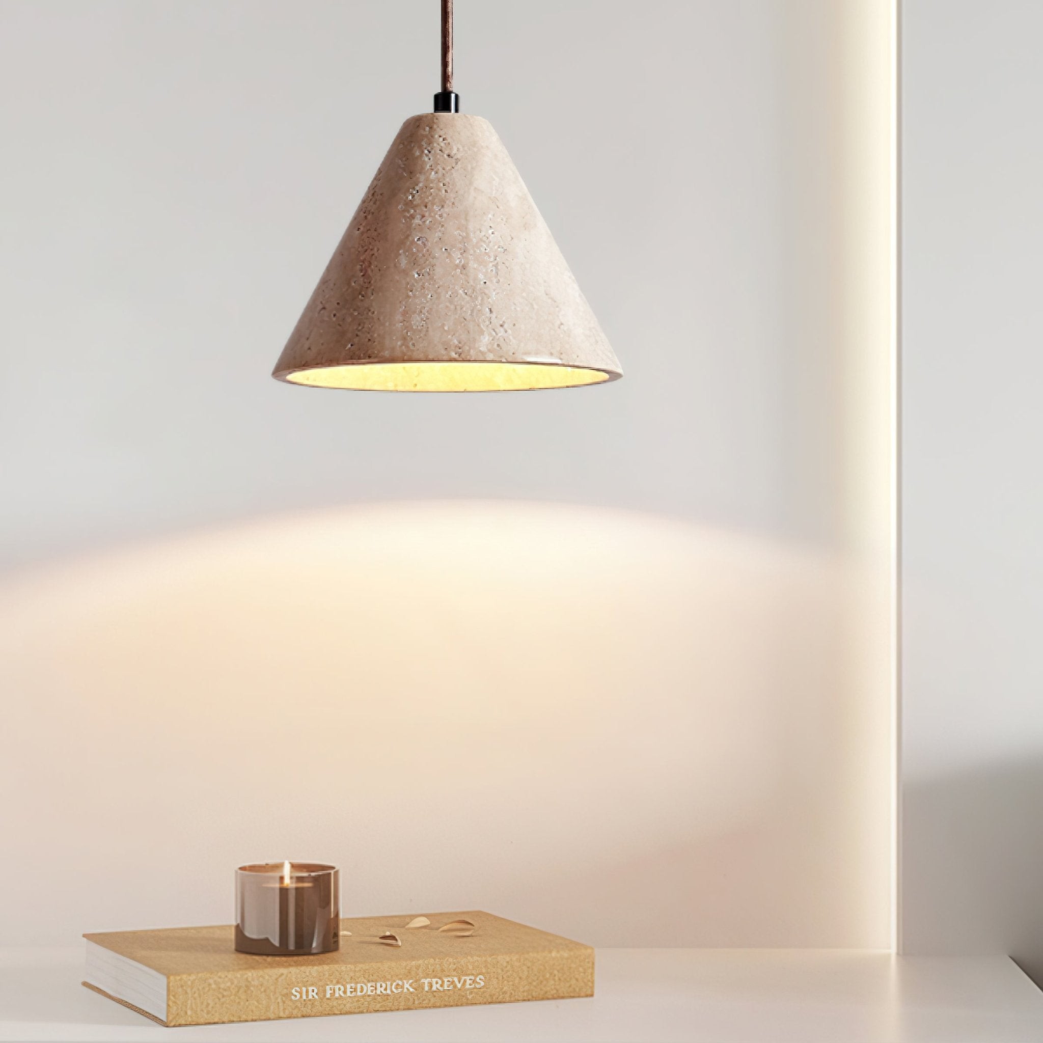 Wabi-Sabi Style Creative Travertine Pendant Light M18