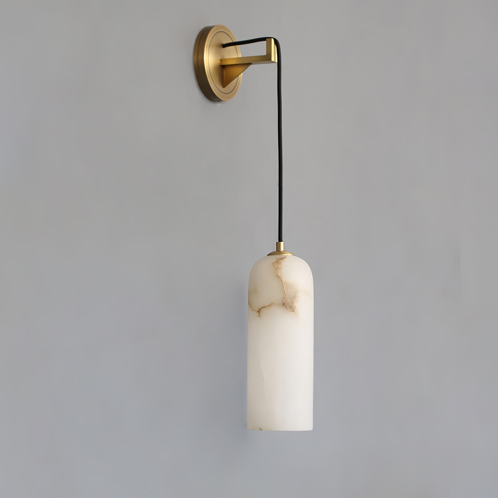 Modern Minimalist Copper Natural Marble Adjustable Wire Wall Lamp M452