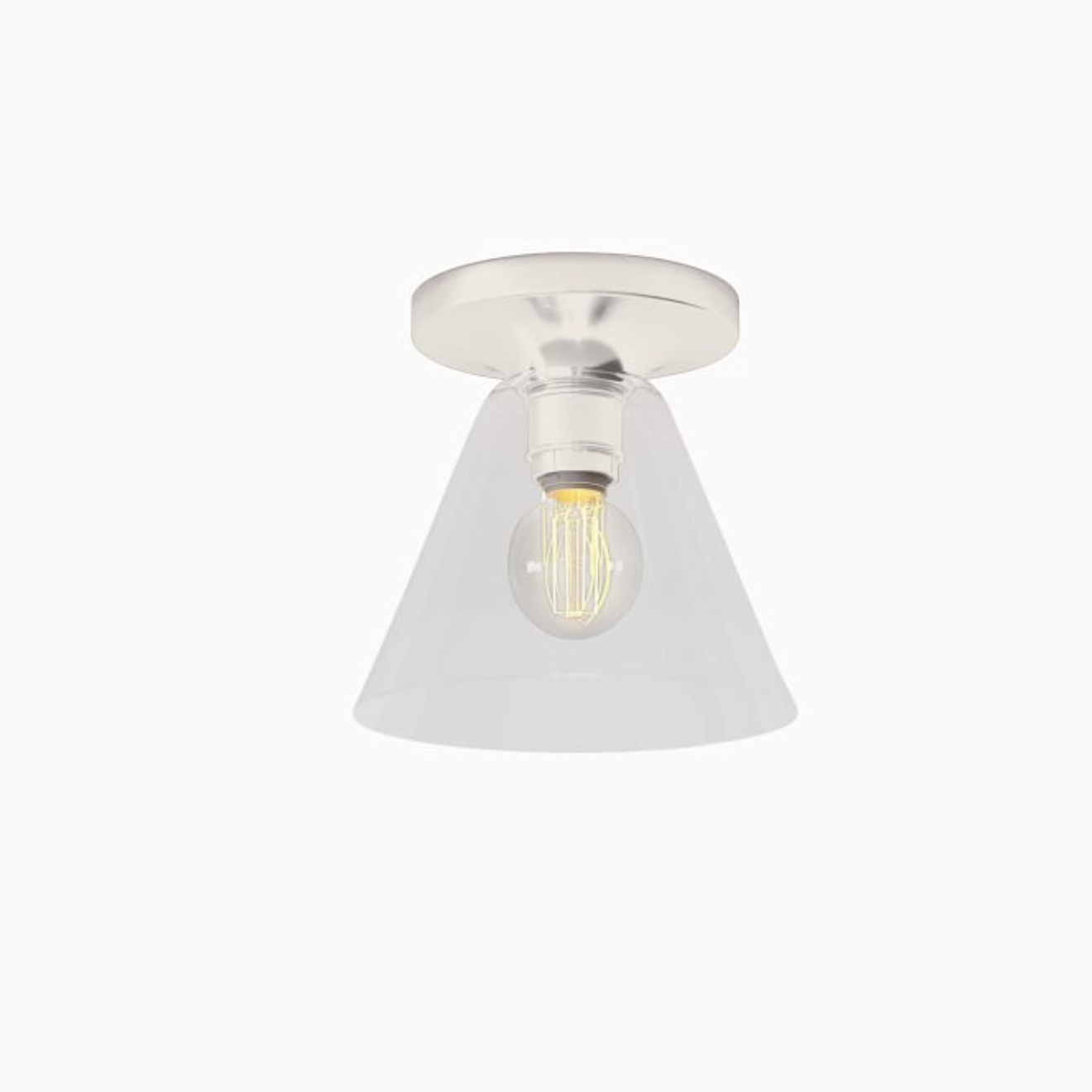 Conica Cone Flush Mount – Glass Ceiling Light for Modern Spaces T233