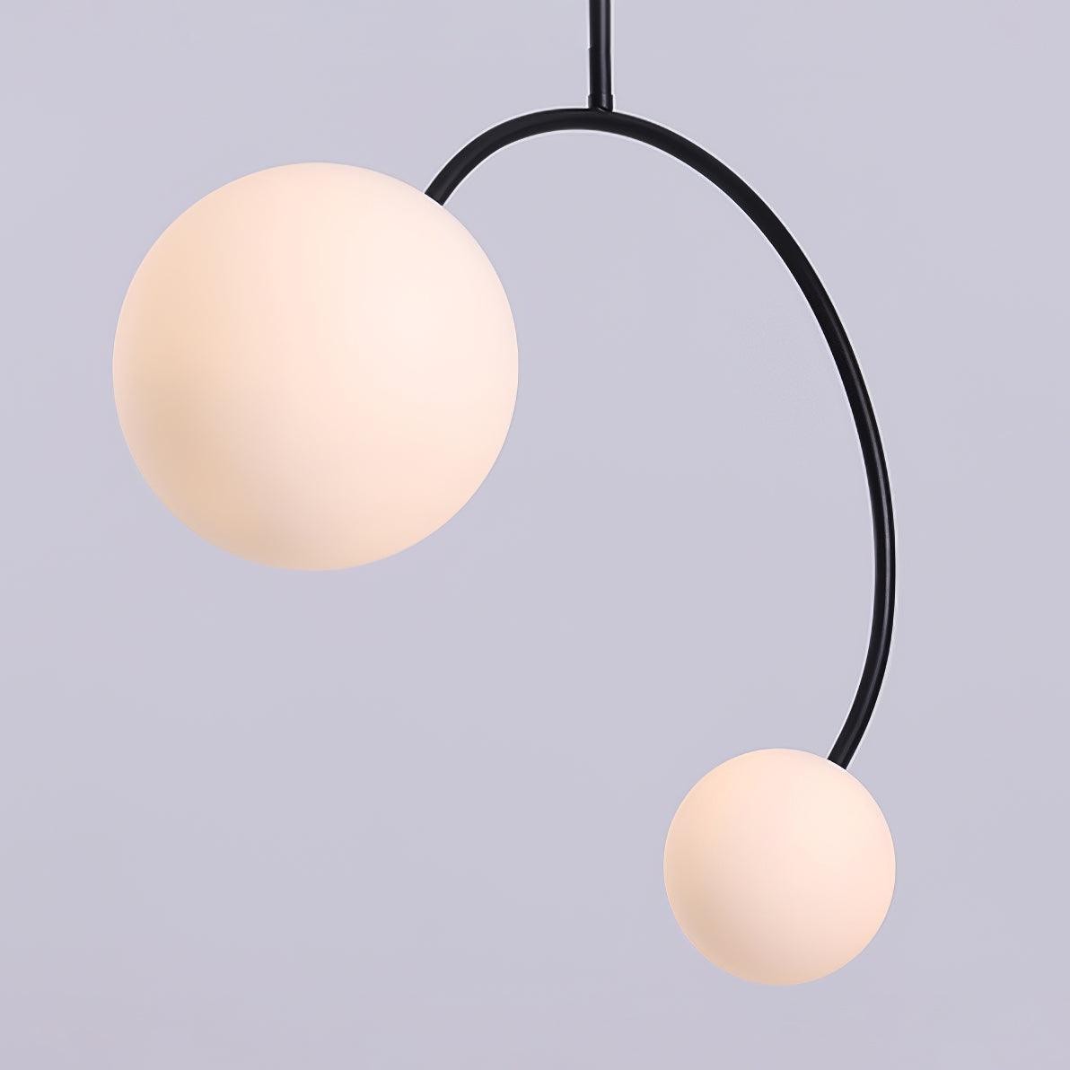 Creative Double Heads Glass Pendant Lamp M493
