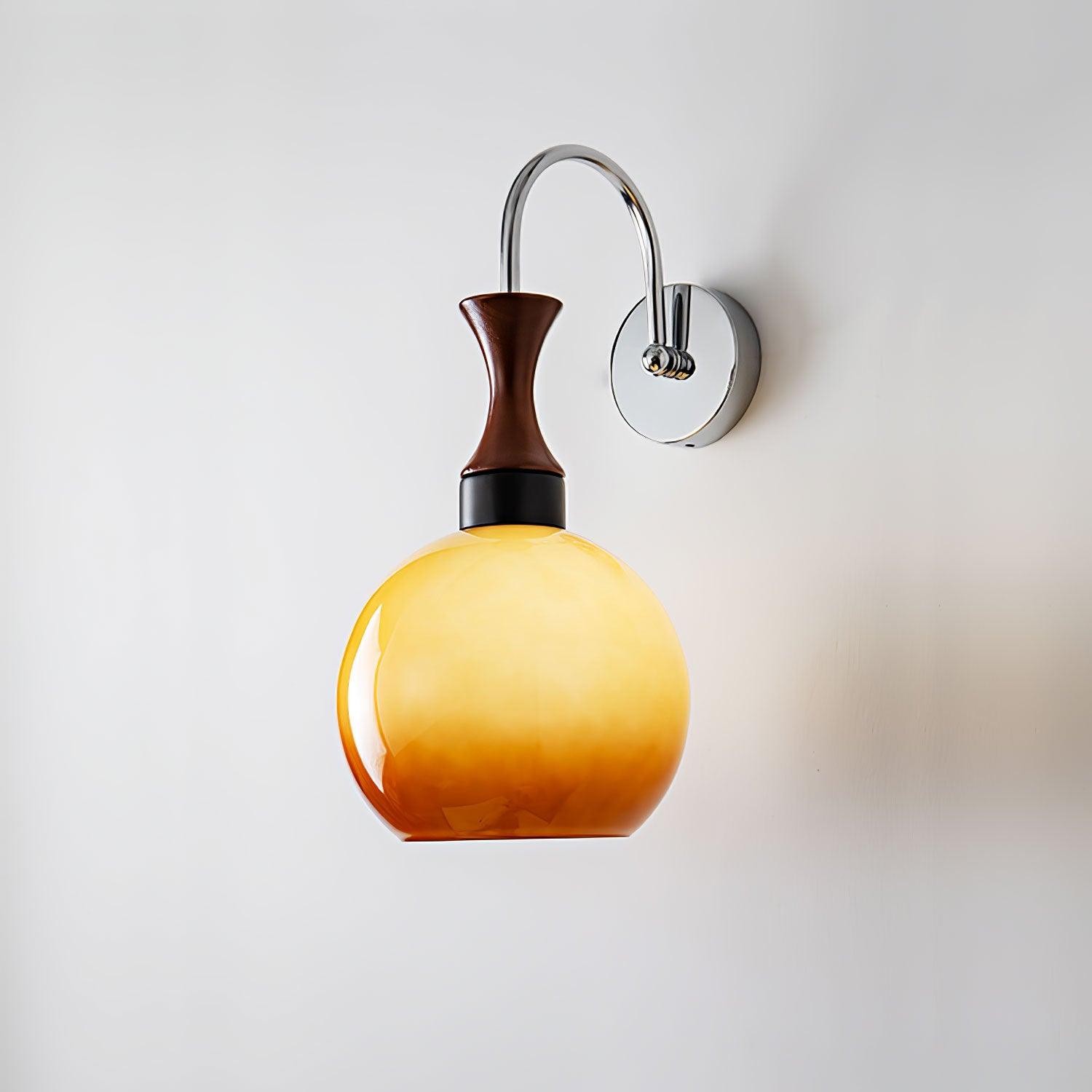 Spherical Yellow Wall Lamp M38