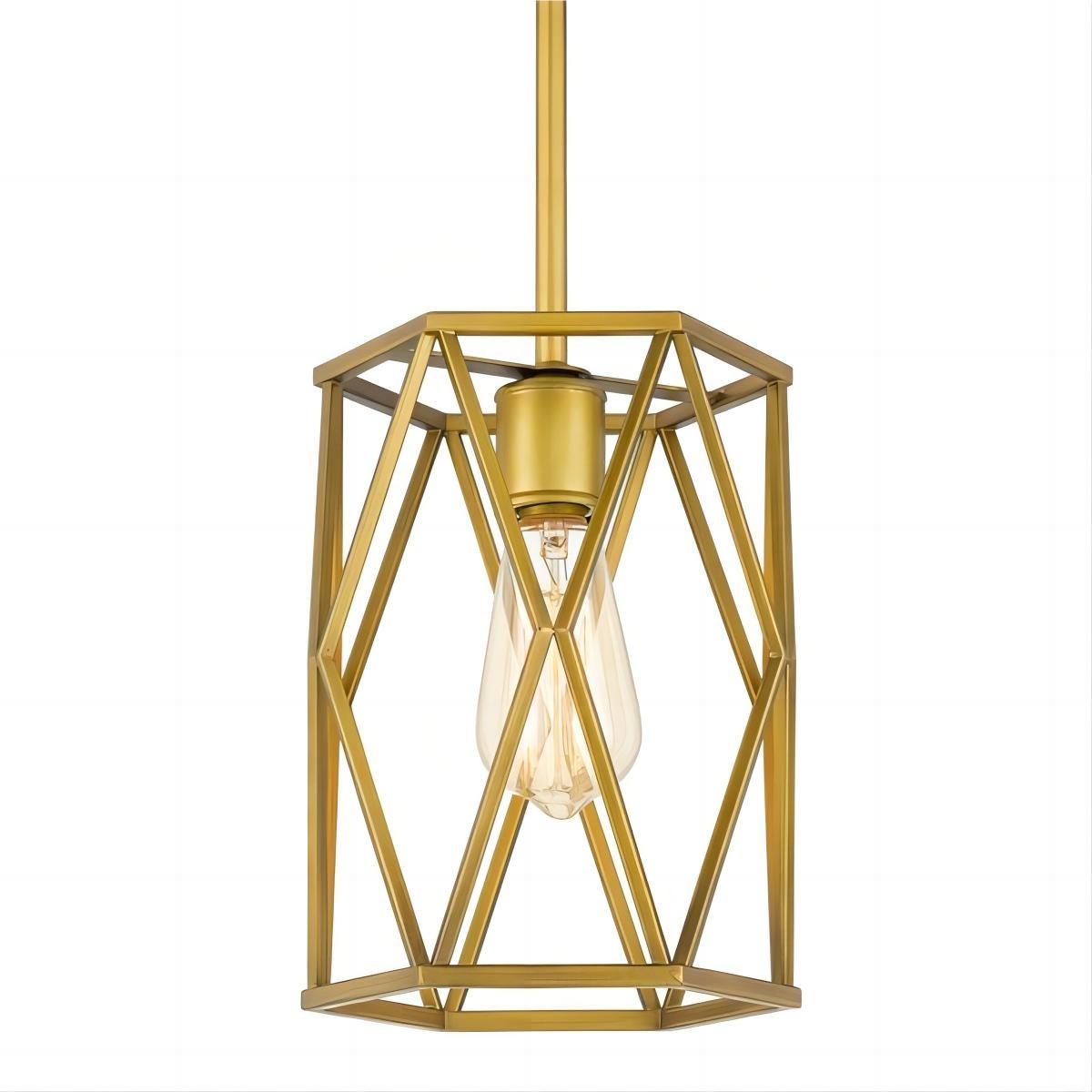 Antique Cage Cylinder Incandescent Pendant Lamp S109
