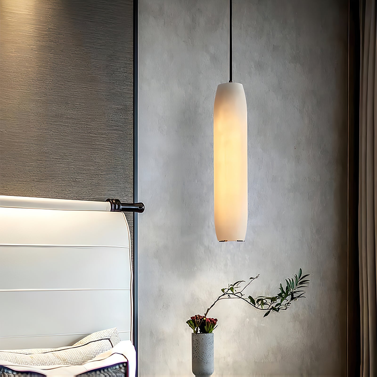 Alabaster Flute Pendant Light D436