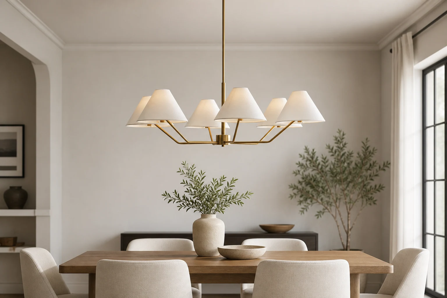 Żyrandol Burke D456 w scenie pokoju lifestylowego