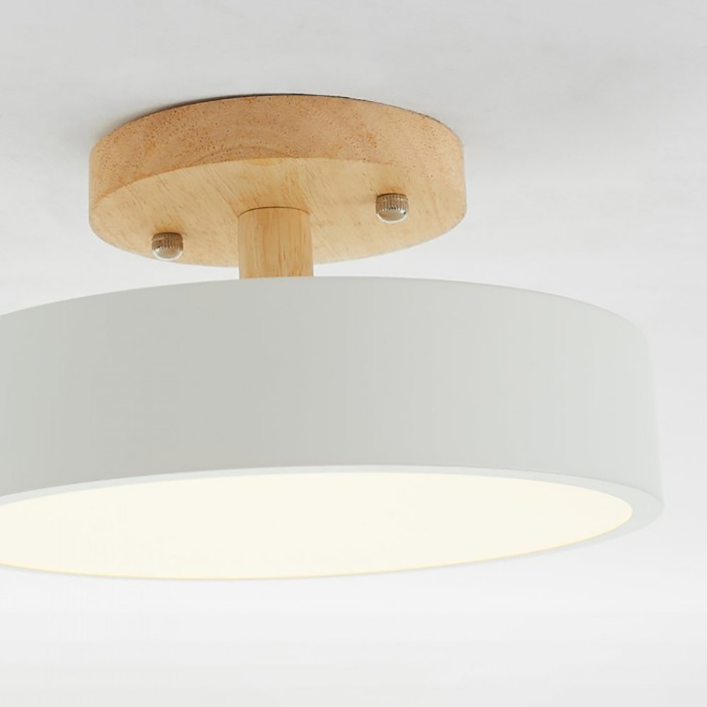 Nordic Macaroon Wooden Round Ceiling Lamp S82