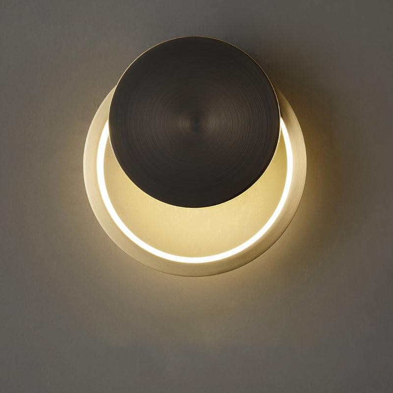 Minimalist Creative Simple Brass Round LED Wall Light M429