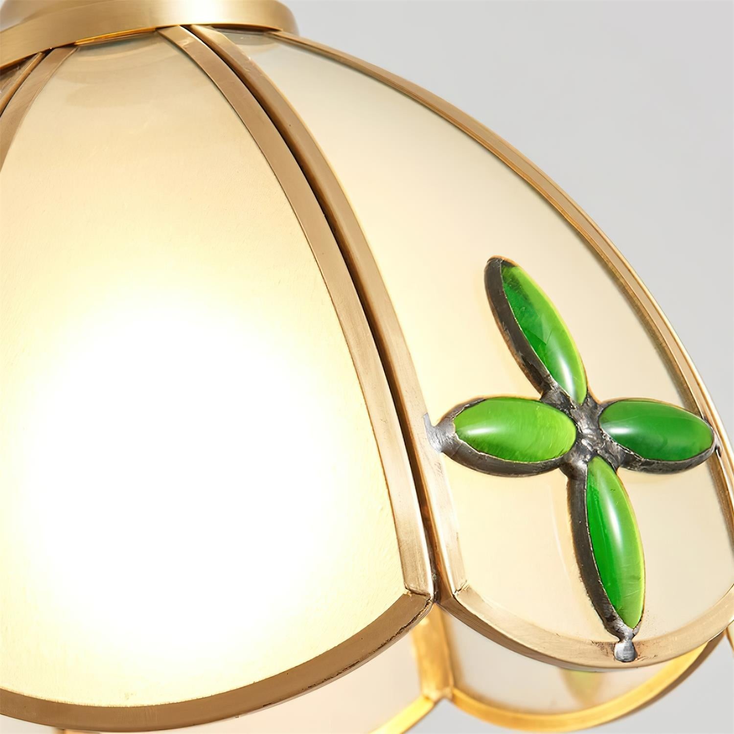 Vintage Tiffany Stanied Glass Pendant Lamp M336